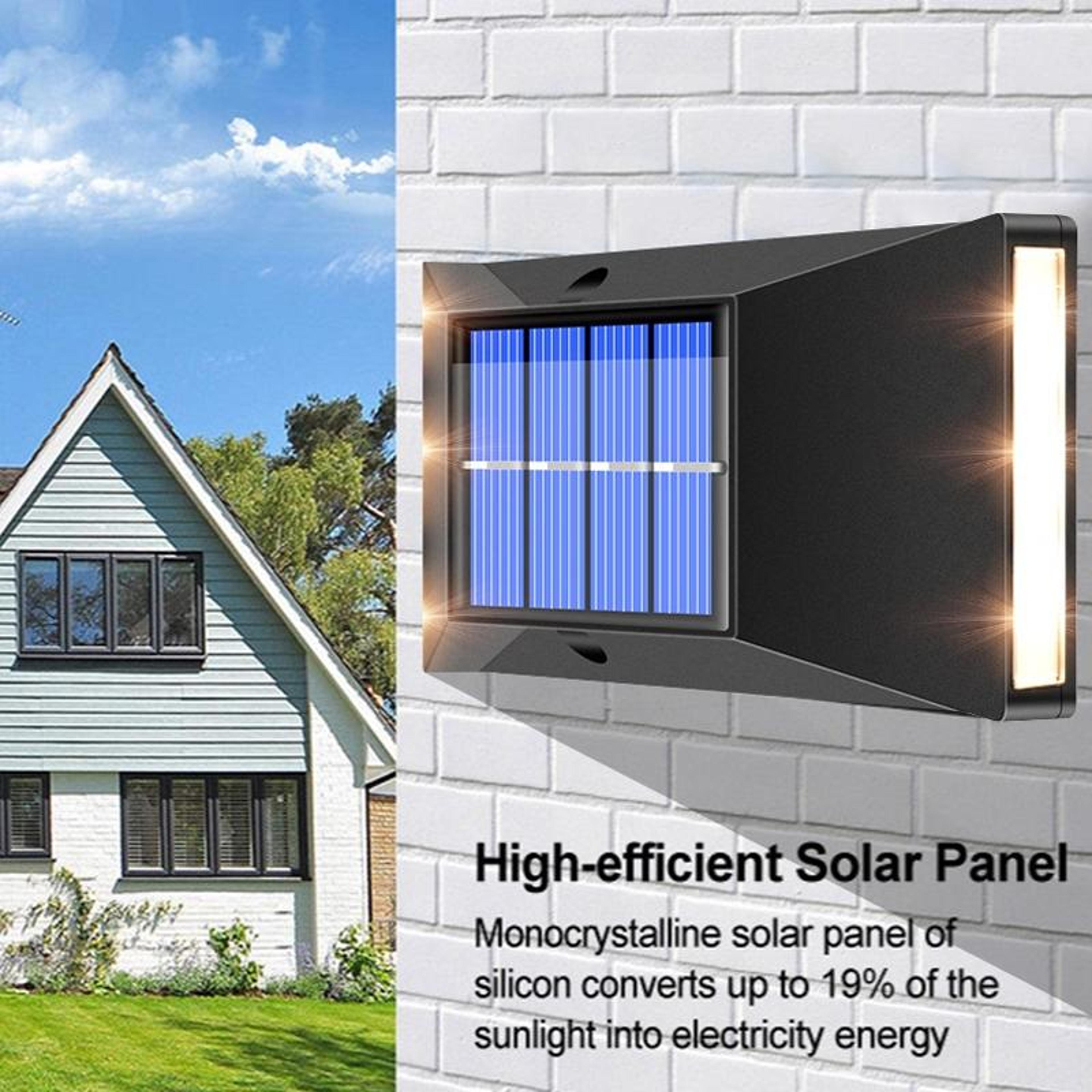 Solar Powered Outdoor Wall Light With 6 Warm LEDs Waterproof  Decorative 5