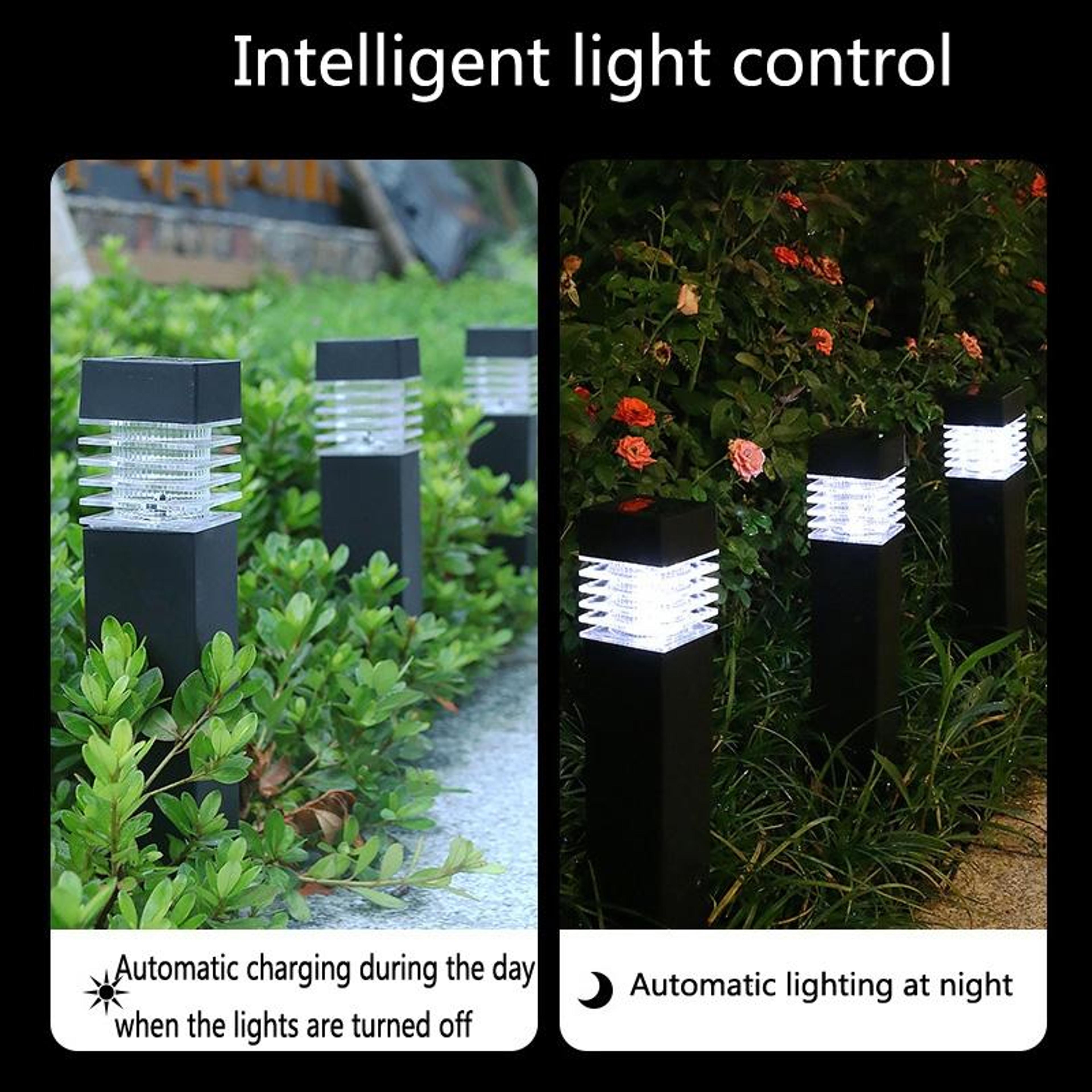 Solar Powered Outdoor Waterproof Lawn Column Light Modern Landscape Lighting 3