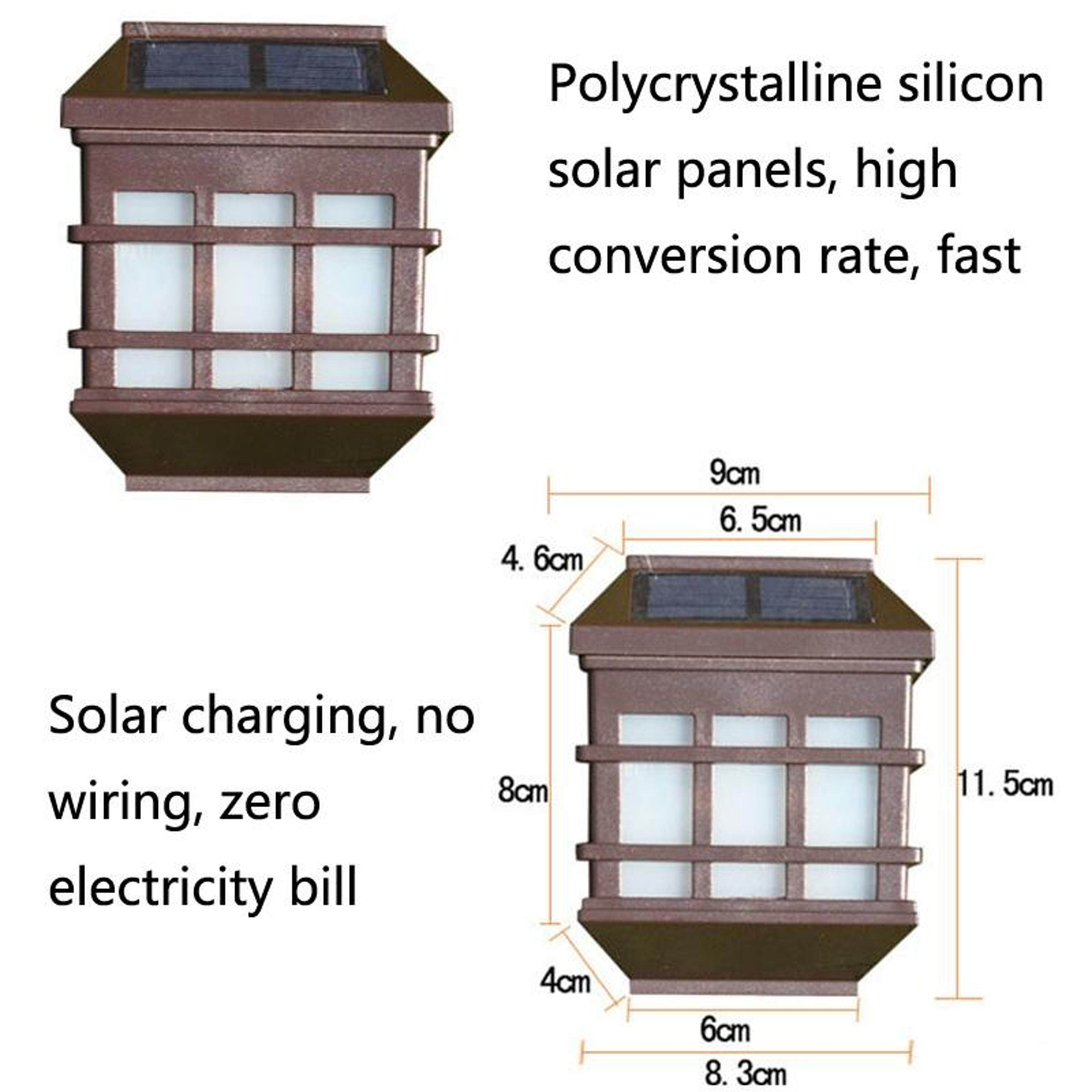 Premium Solar Outdoor Wall Light Waterproof Outdoor Lights With Warm Glow 6