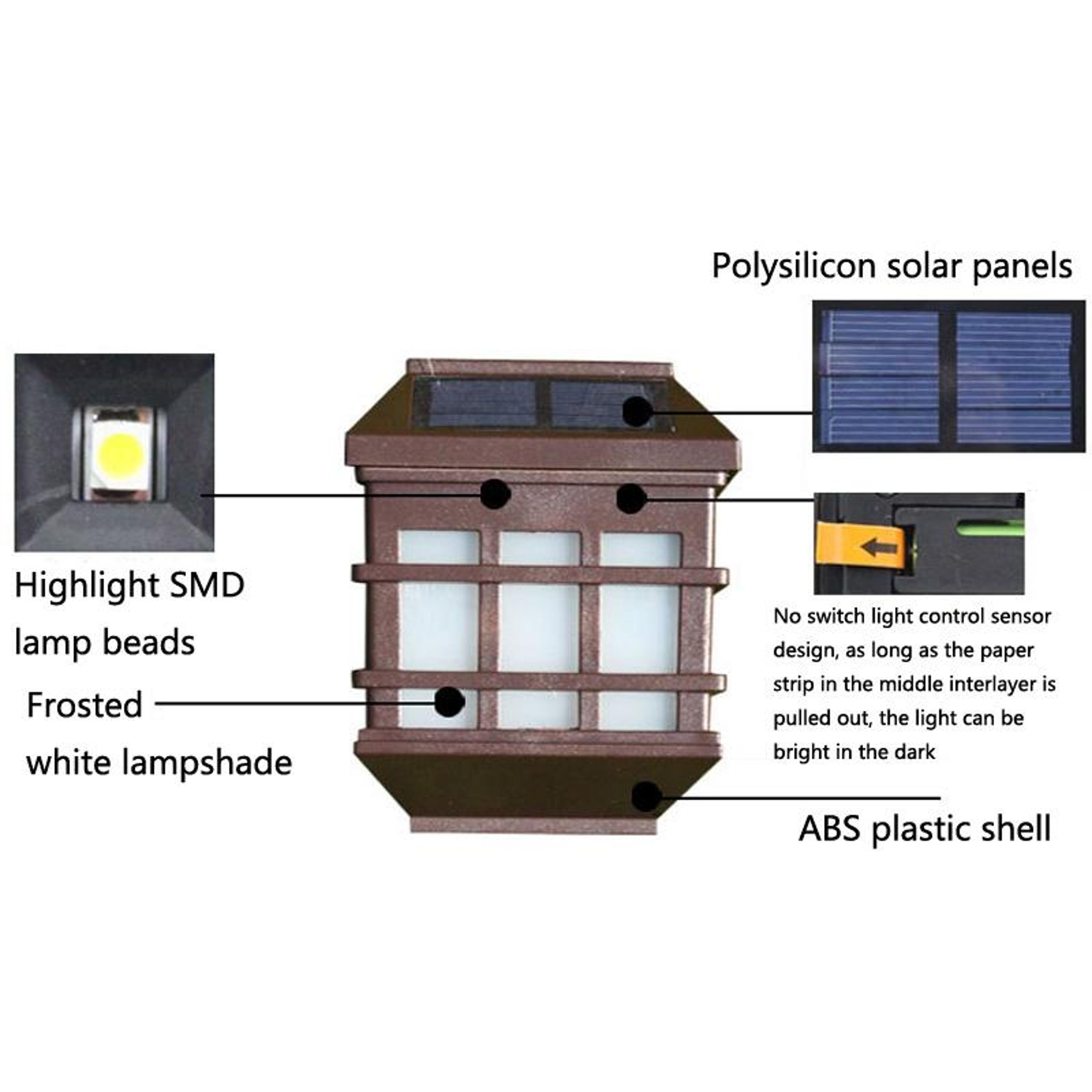 Premium Solar Outdoor Wall Light Waterproof Outdoor Lights With Warm Glow 4