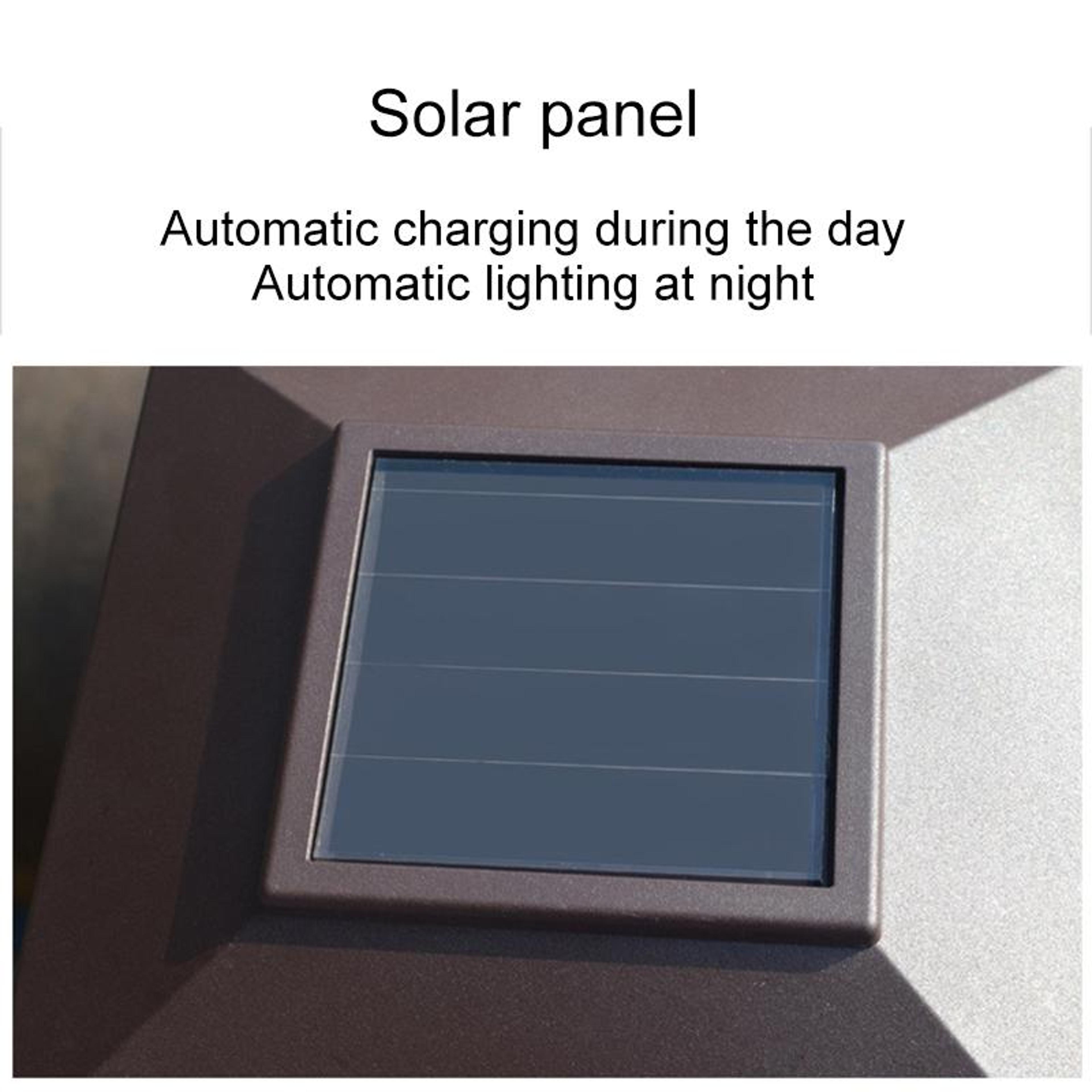 Solar Outdoor Coffee Column Wall Lamp Waterproof Decorative Light 3