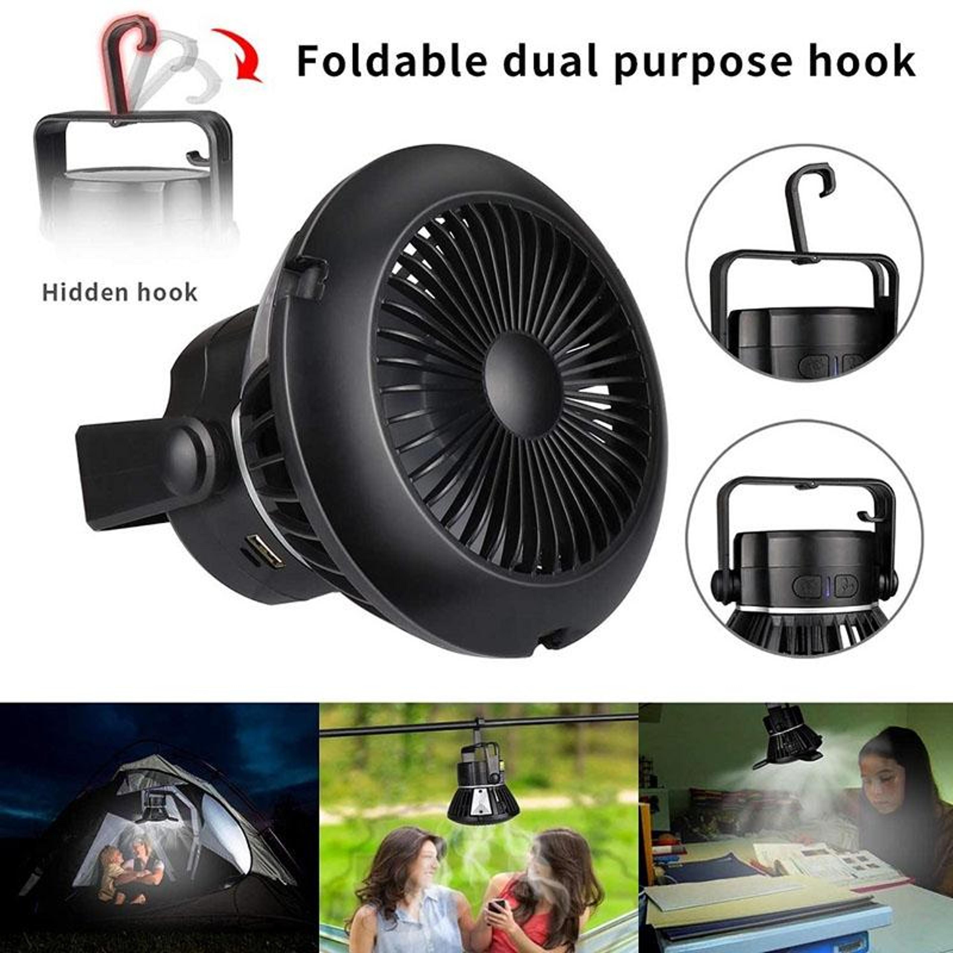 Solar Camping LED Lamp With Fan  Mosquito Repellent 3