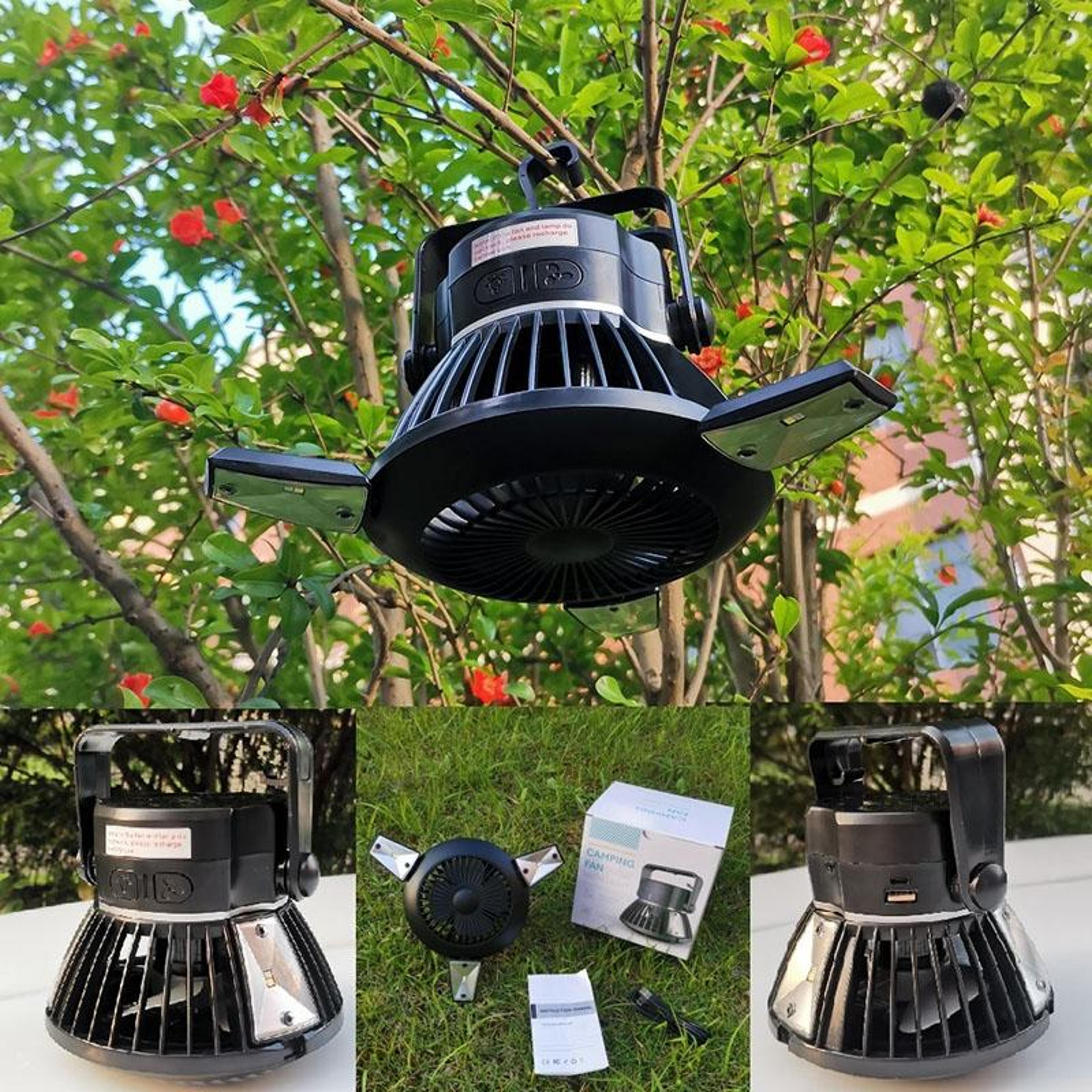Solar Camping LED Lamp With Fan  Mosquito Repellent 7