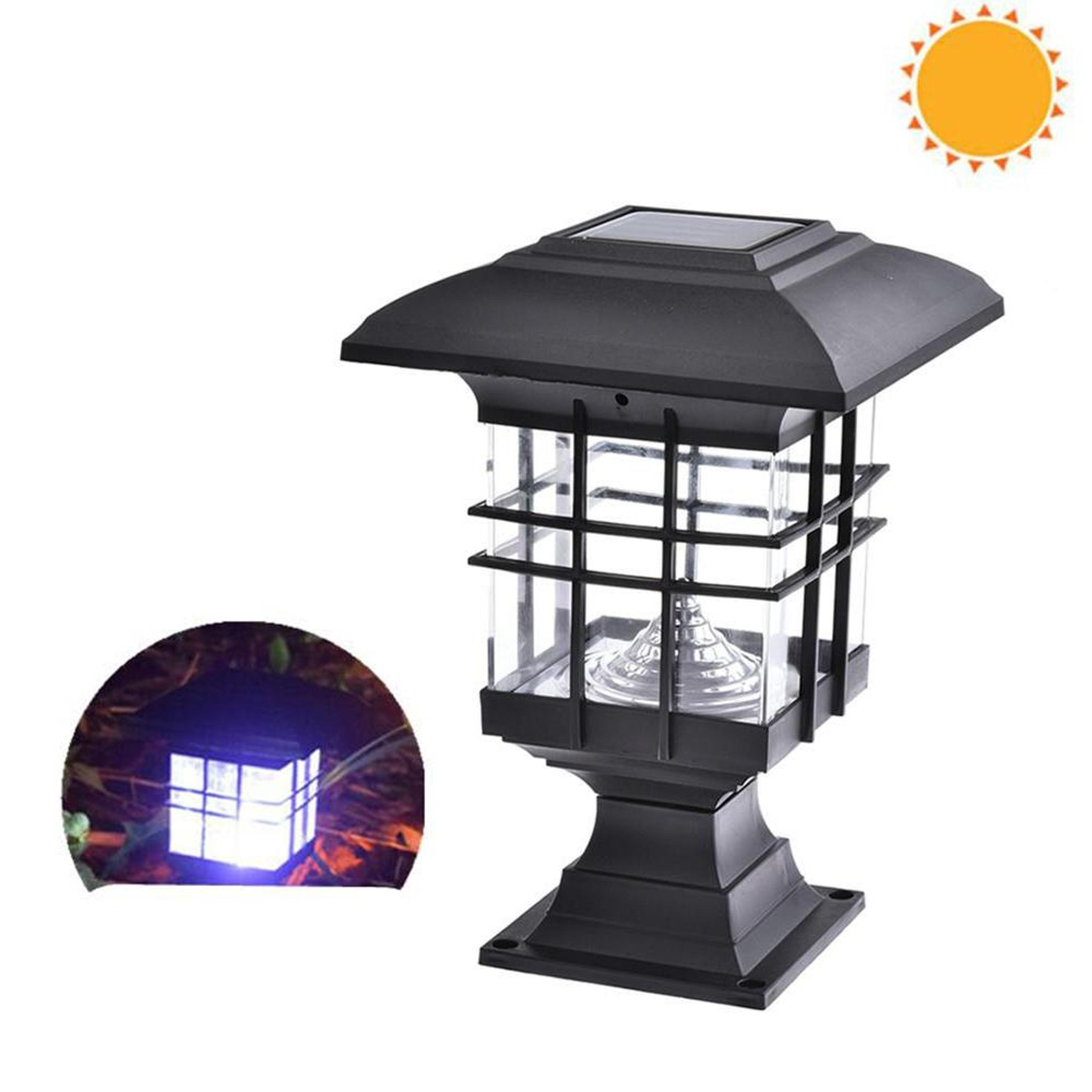 Solar Outdoor Garden Pillar Light Waterproof Decorative Wall Lamp 7