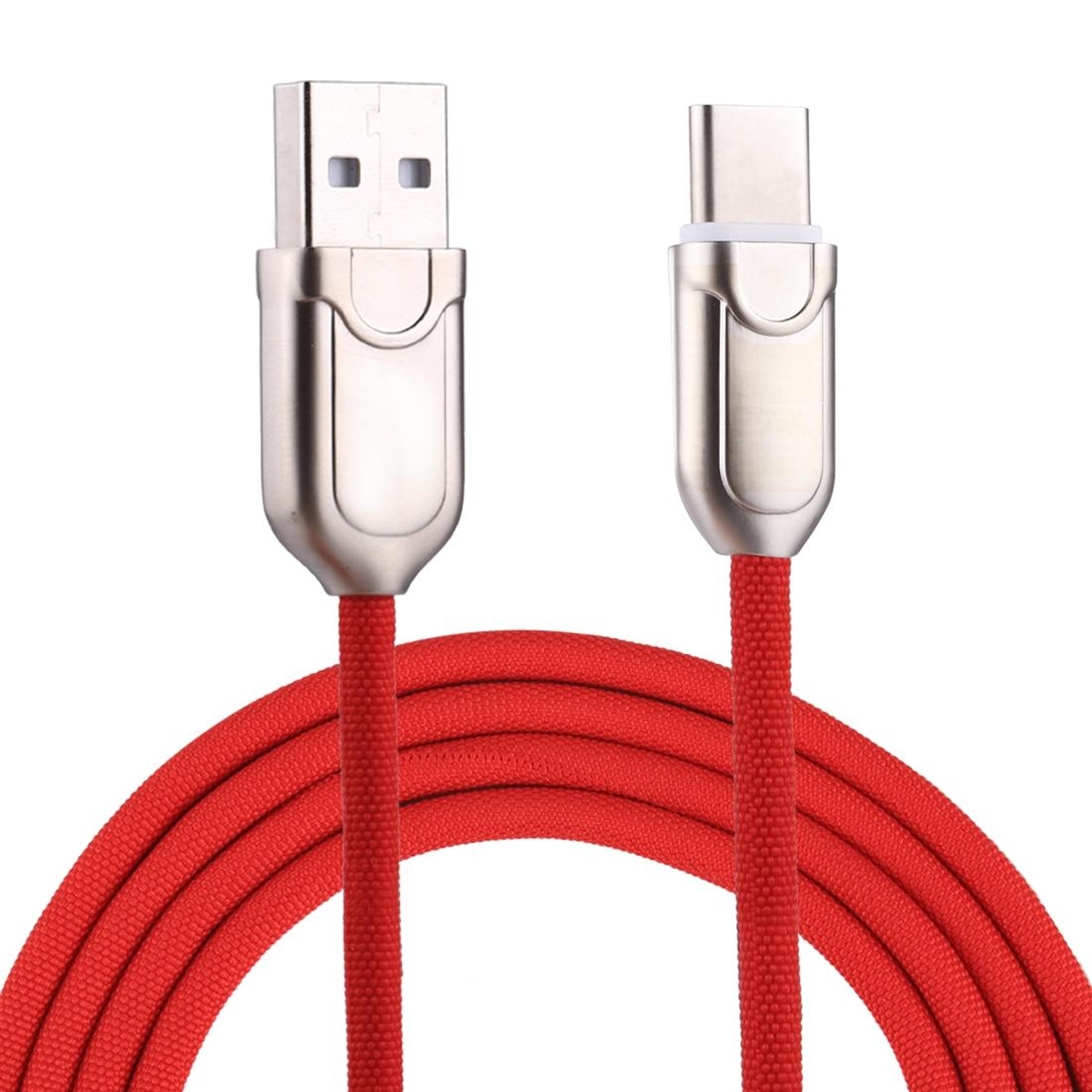Red USB C Fast Charging Cable Data Sync  Quick Charge 6