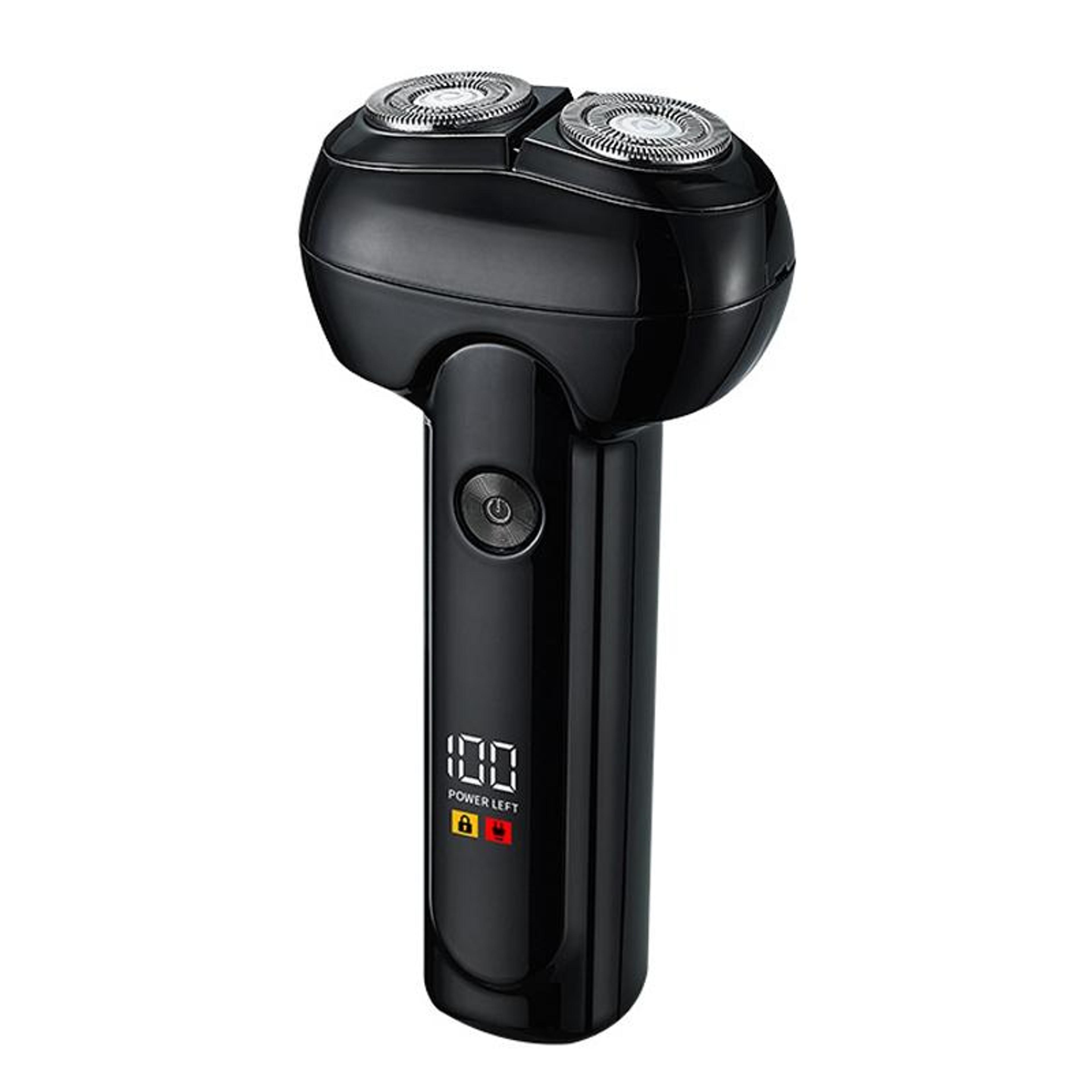 Bright Silver Mini Electric Shaver With LED Display And USB C Charging 10