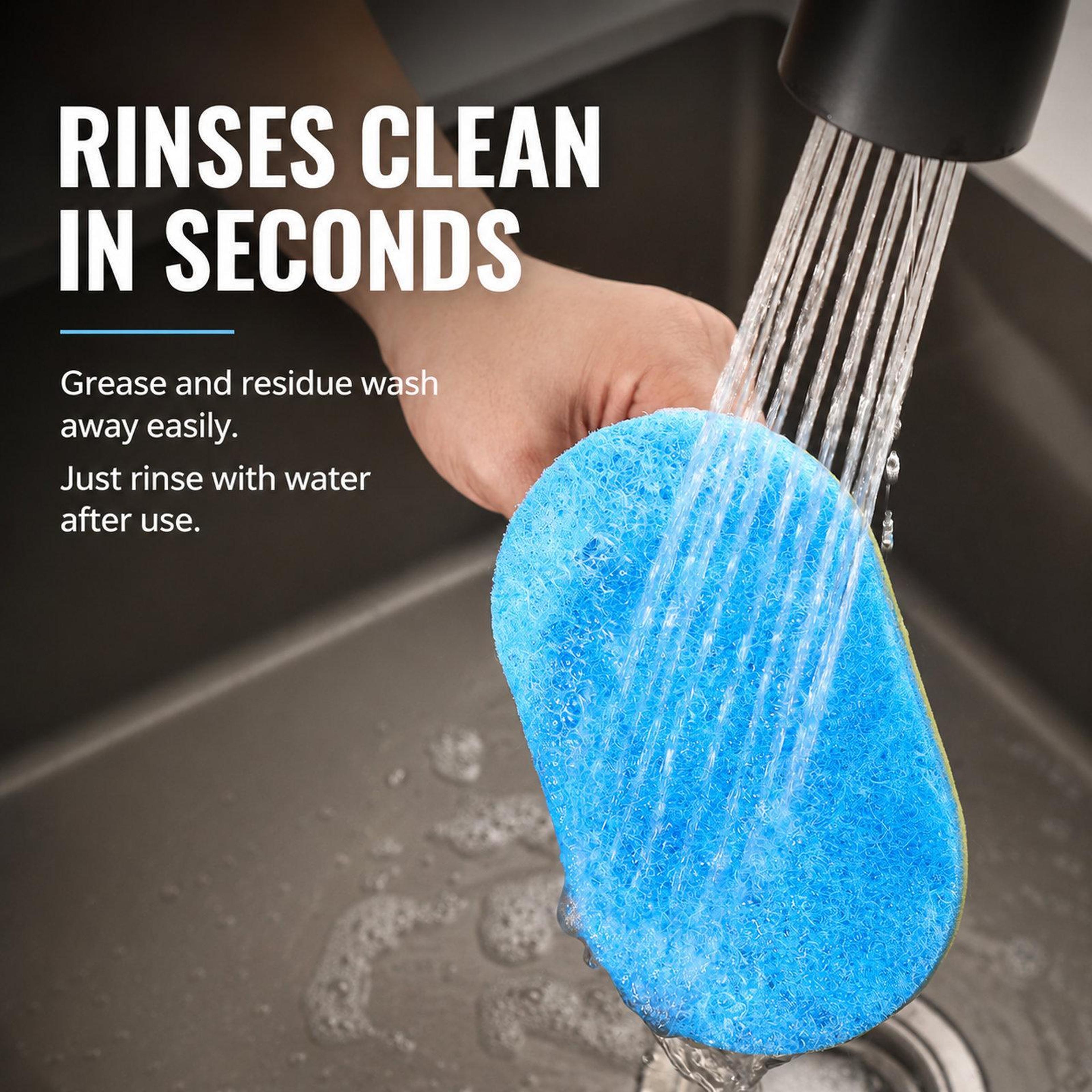 Non Scratch Scrub Brush With Handle For Pots Pans And Stoves 3