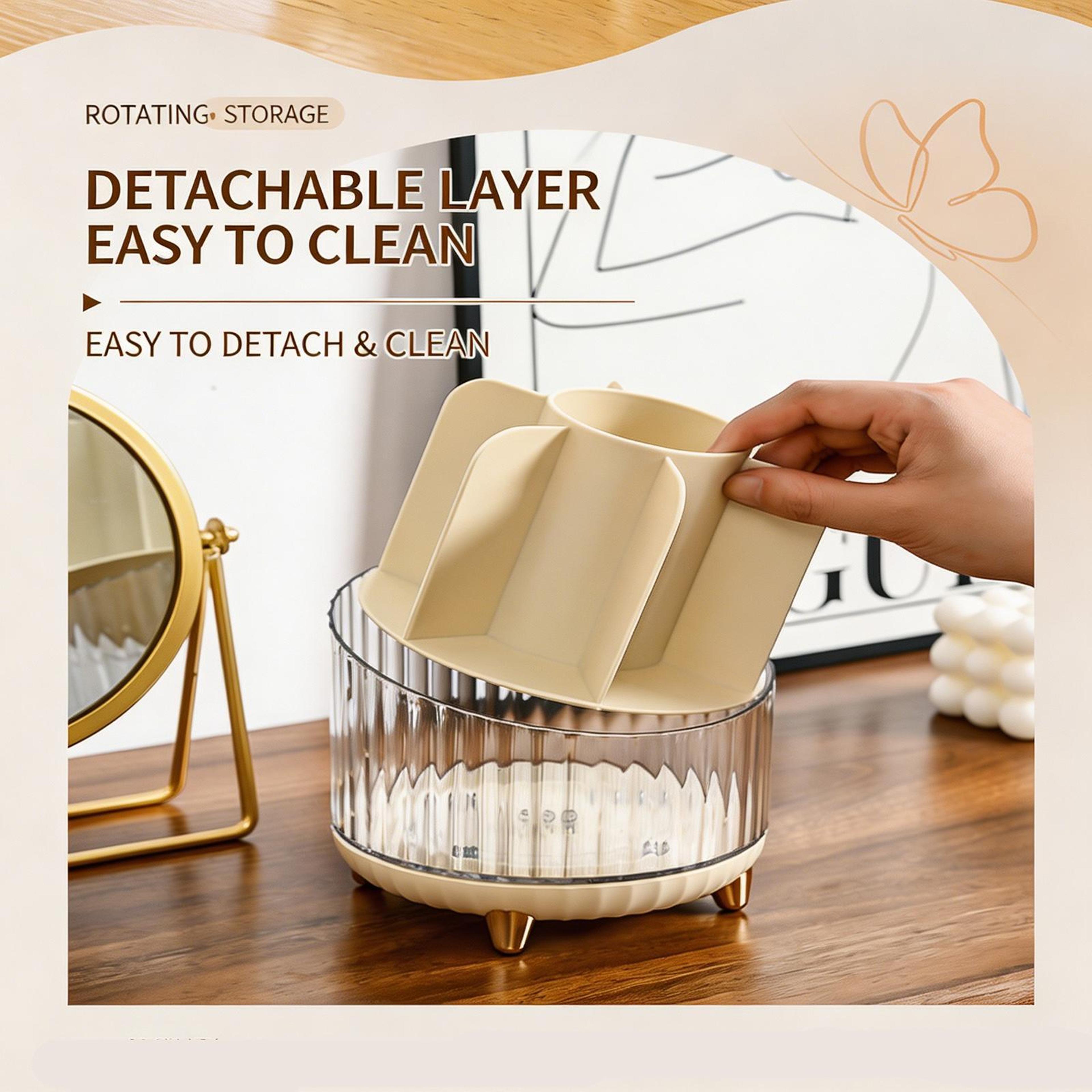 Rotating Makeup Organizer For Vanity And Cosmetic Storage Box 3