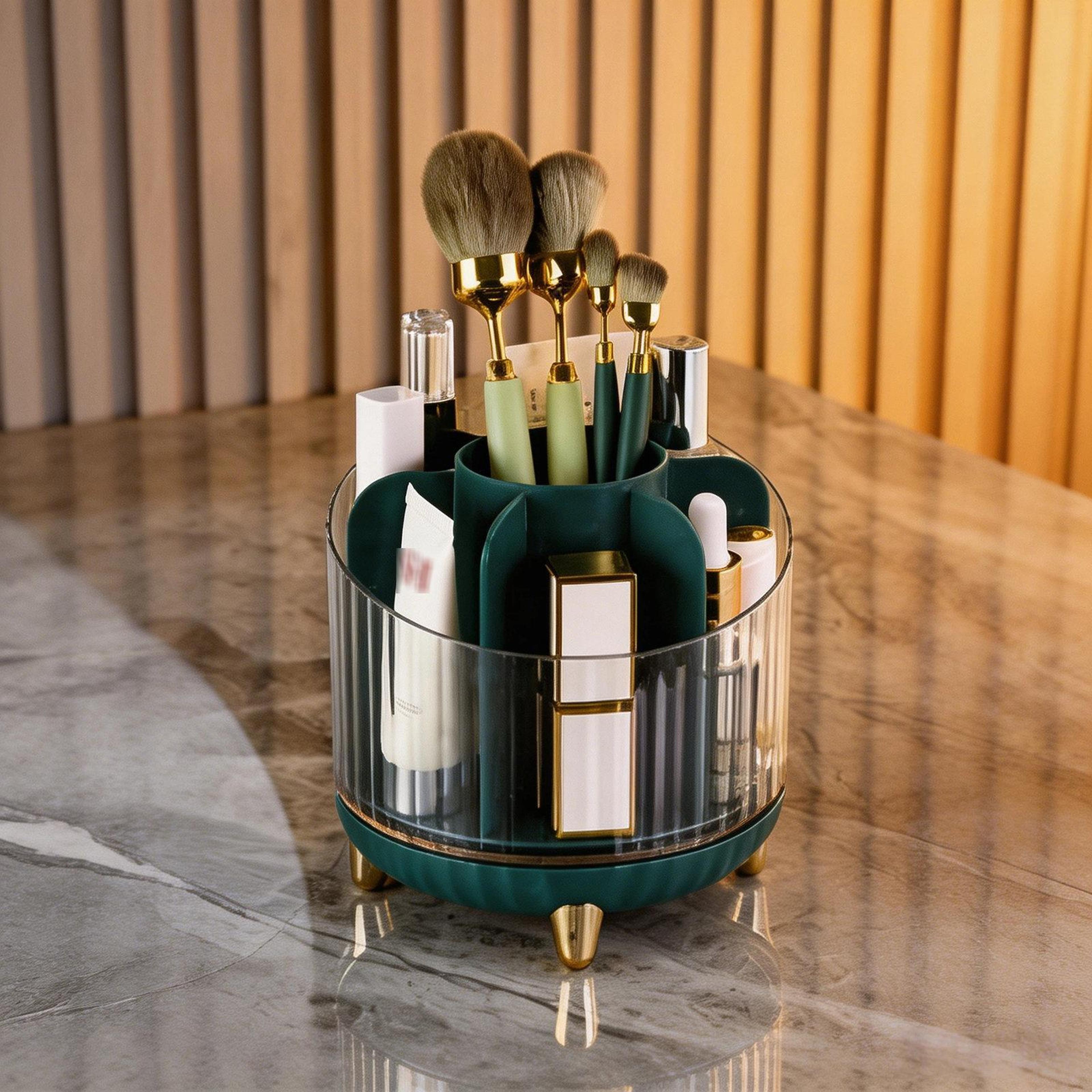 Rotating Makeup Organizer For Vanity And Cosmetic Storage Box 9