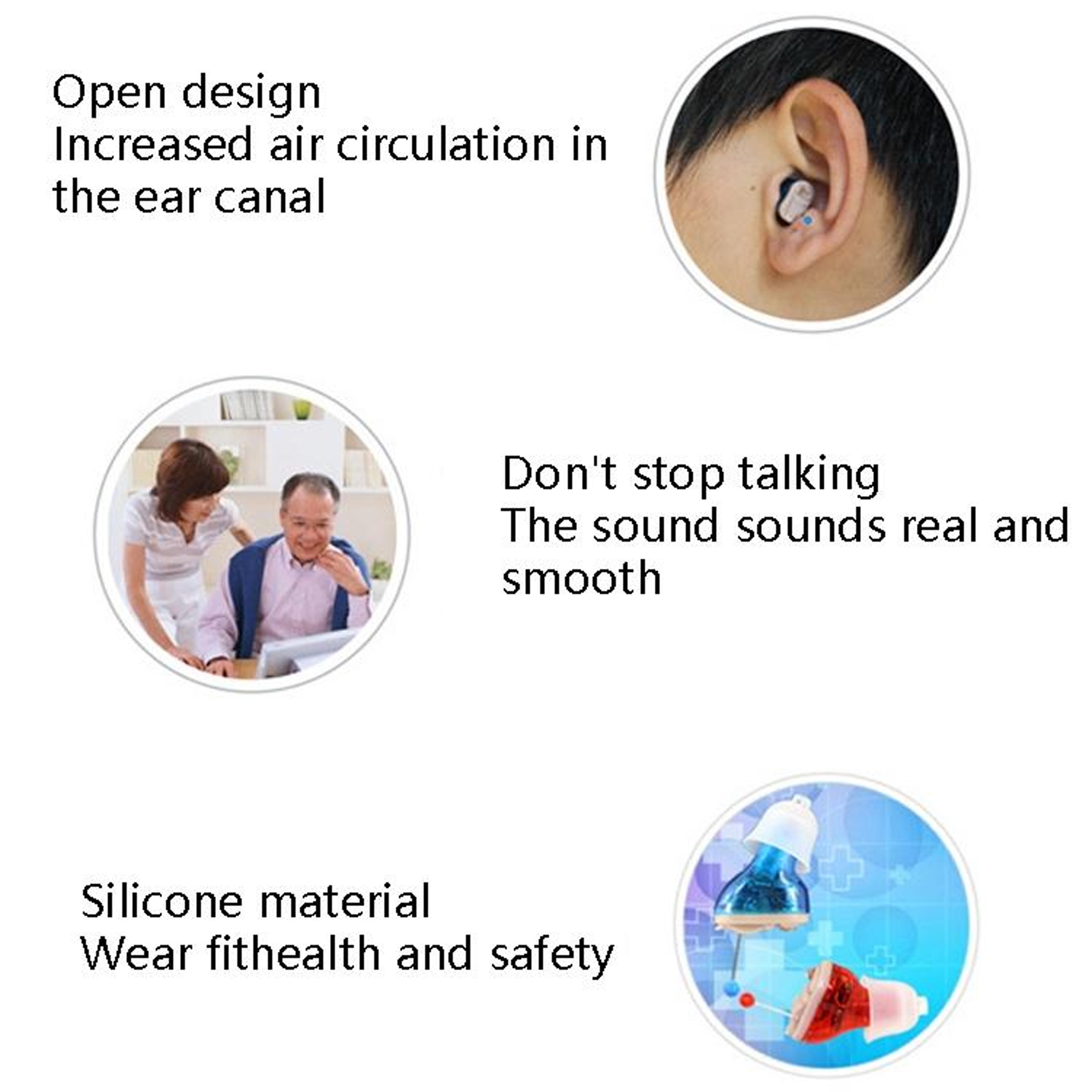 Digital Hearing Amplifier With Smart Noise Reduction In Ear Sound Enhancer 3