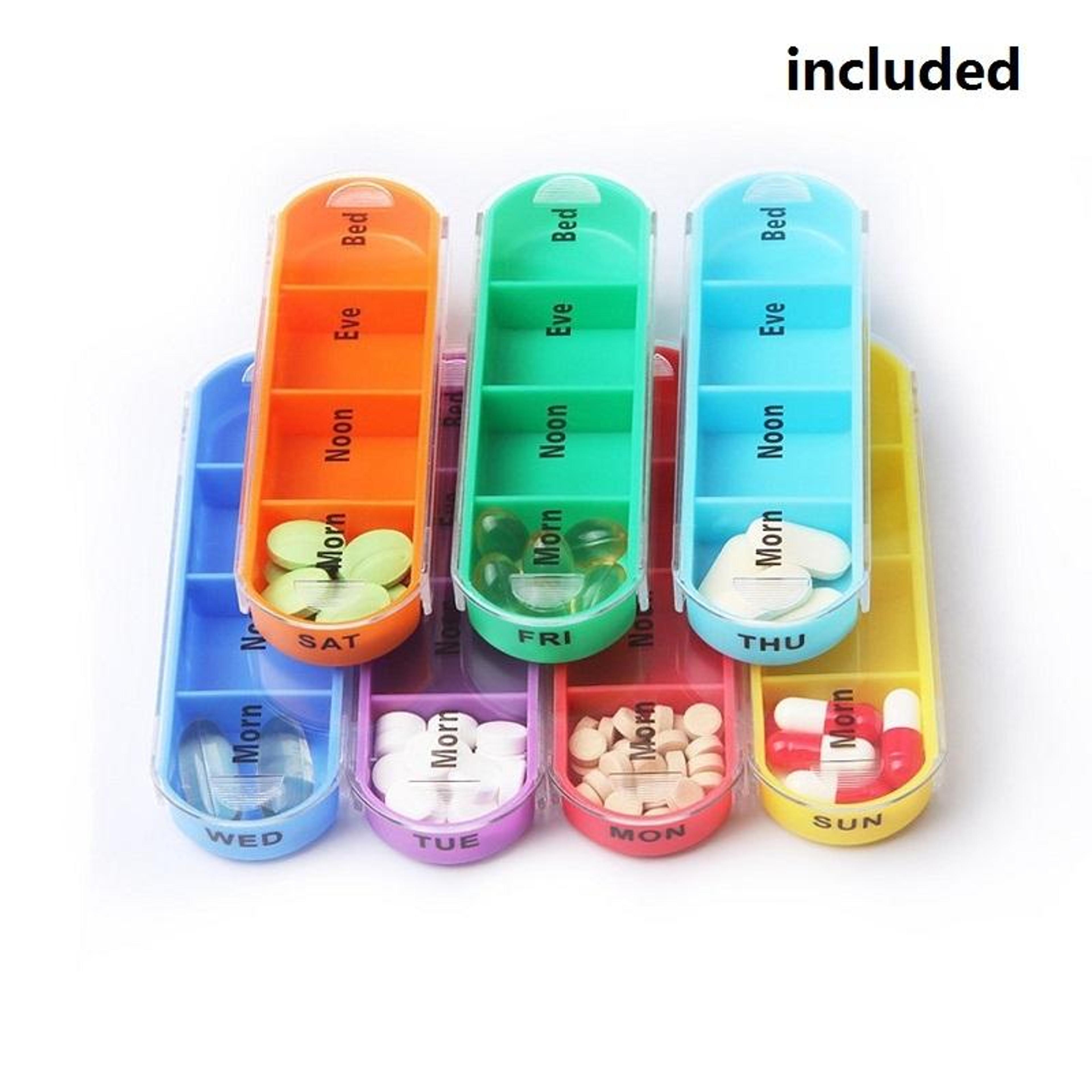 Premium Weekly Pill Organizer  Portable Leather Pill Holder Case 3