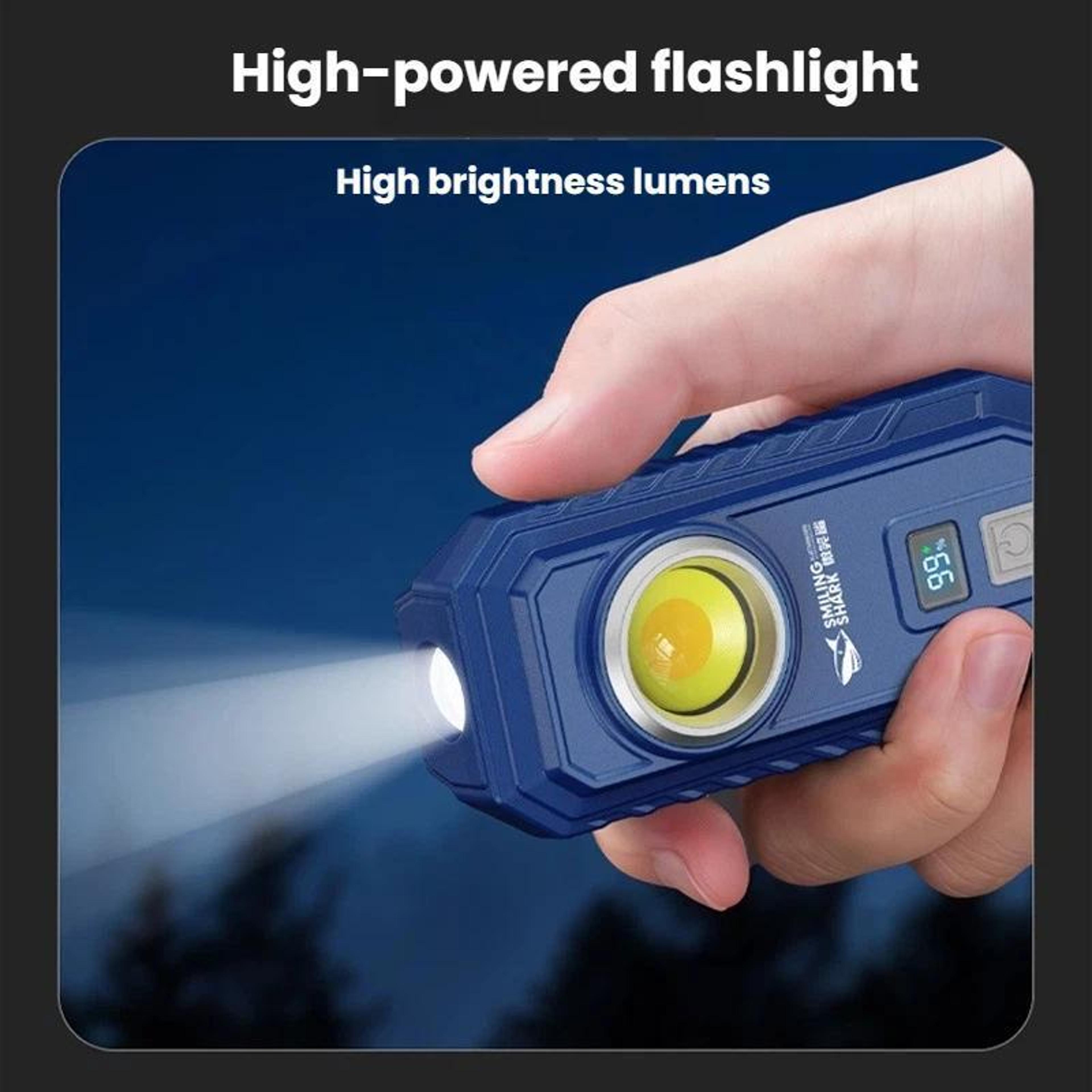 Smiling Shark Magnetic Work Light With Digital Display  Adjustable High Brightness LED 4