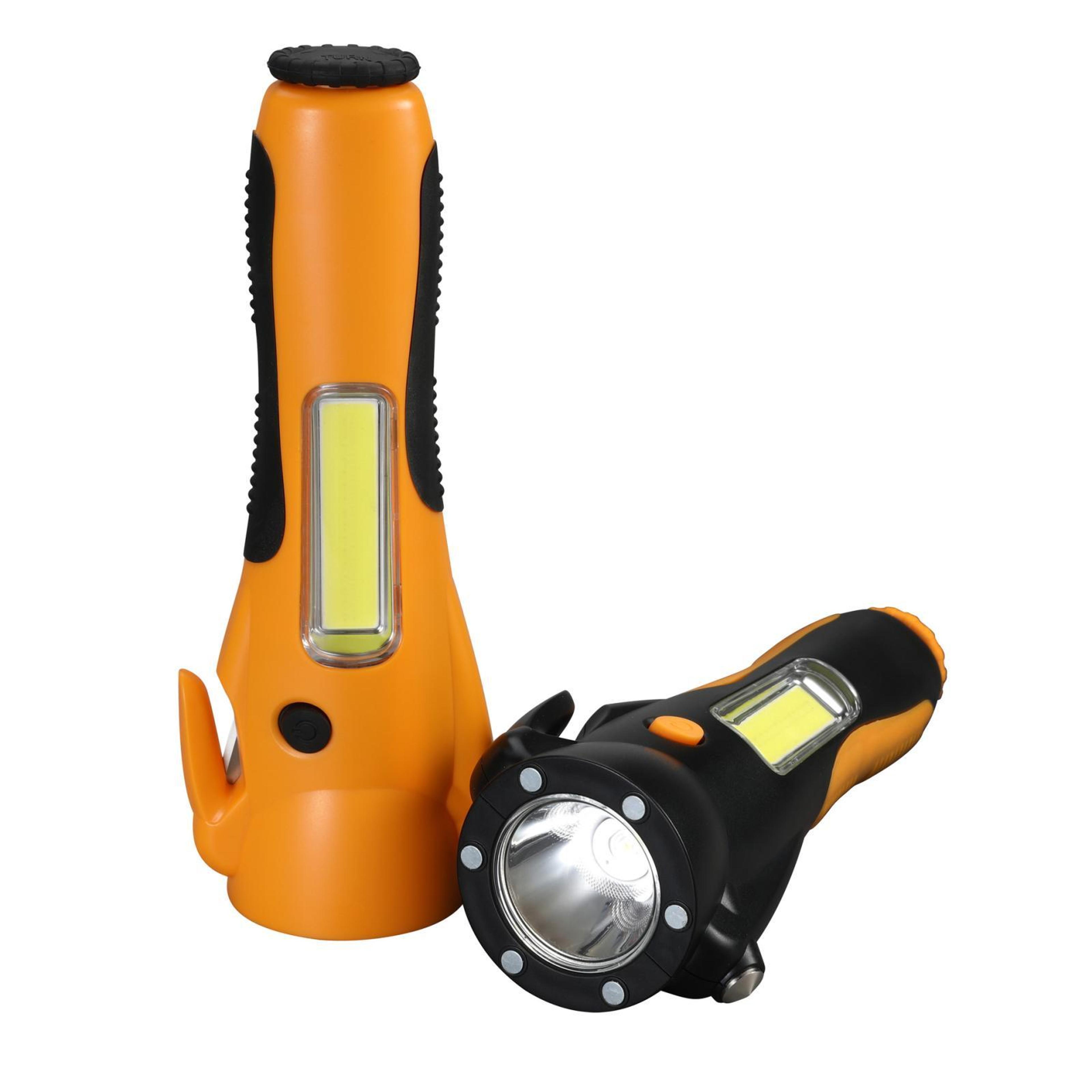 Multifunction Rechargeable Magnetic COB Work Light With Car Safety Hammer  Emergency Flashlight 1