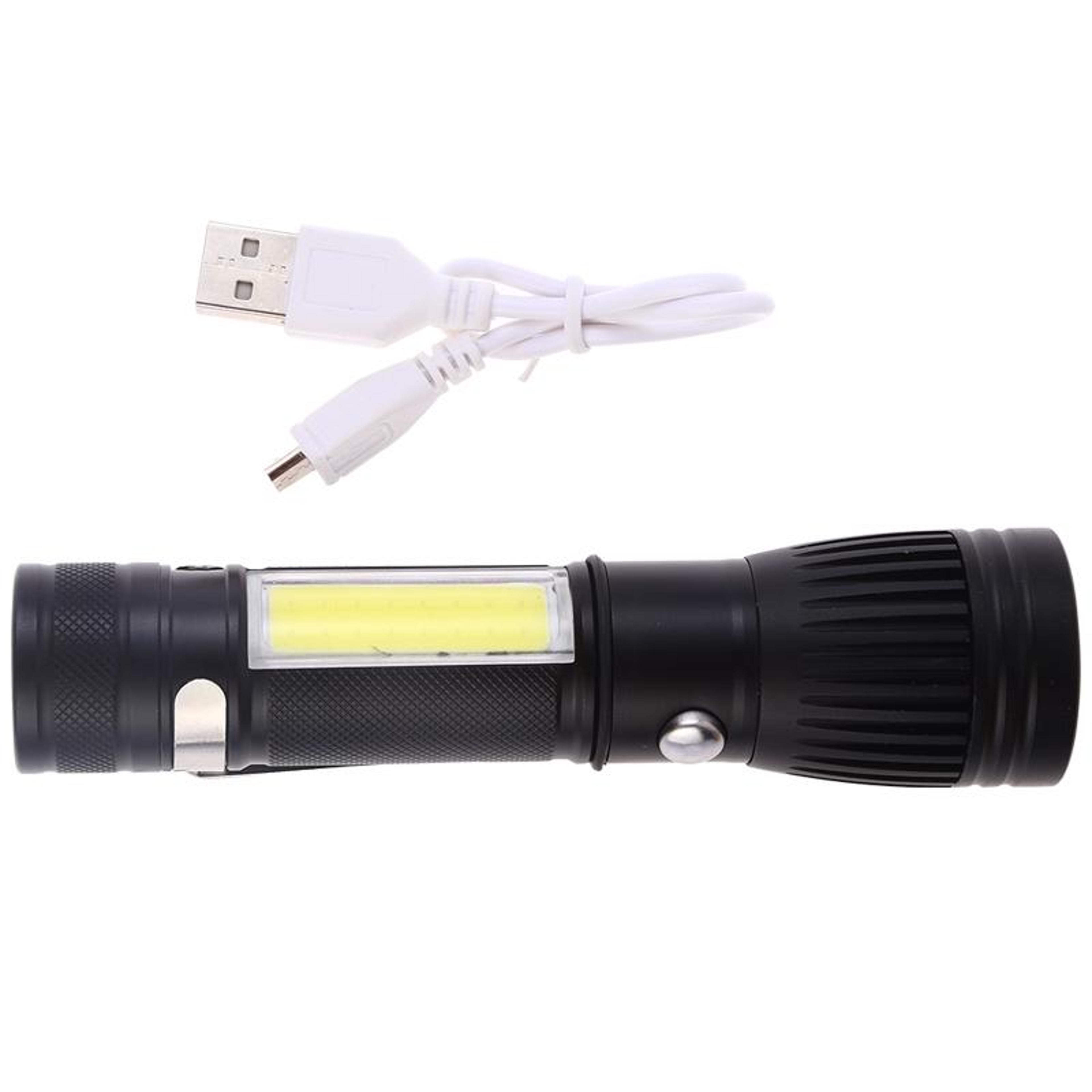 Portable USB Rechargeable LED Torch Flashlight 2