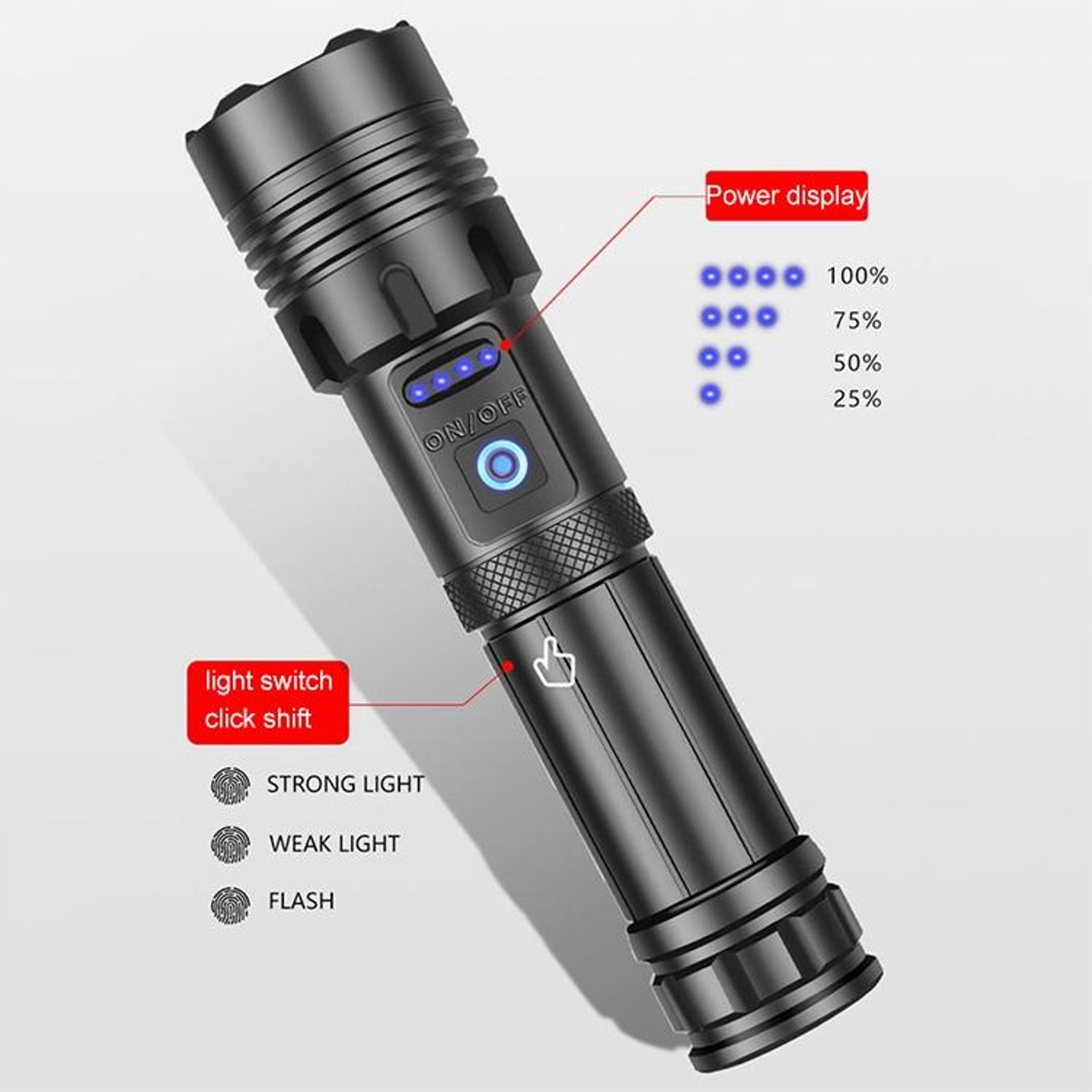 Waterproof Tactical Torch With COB Work Light 5