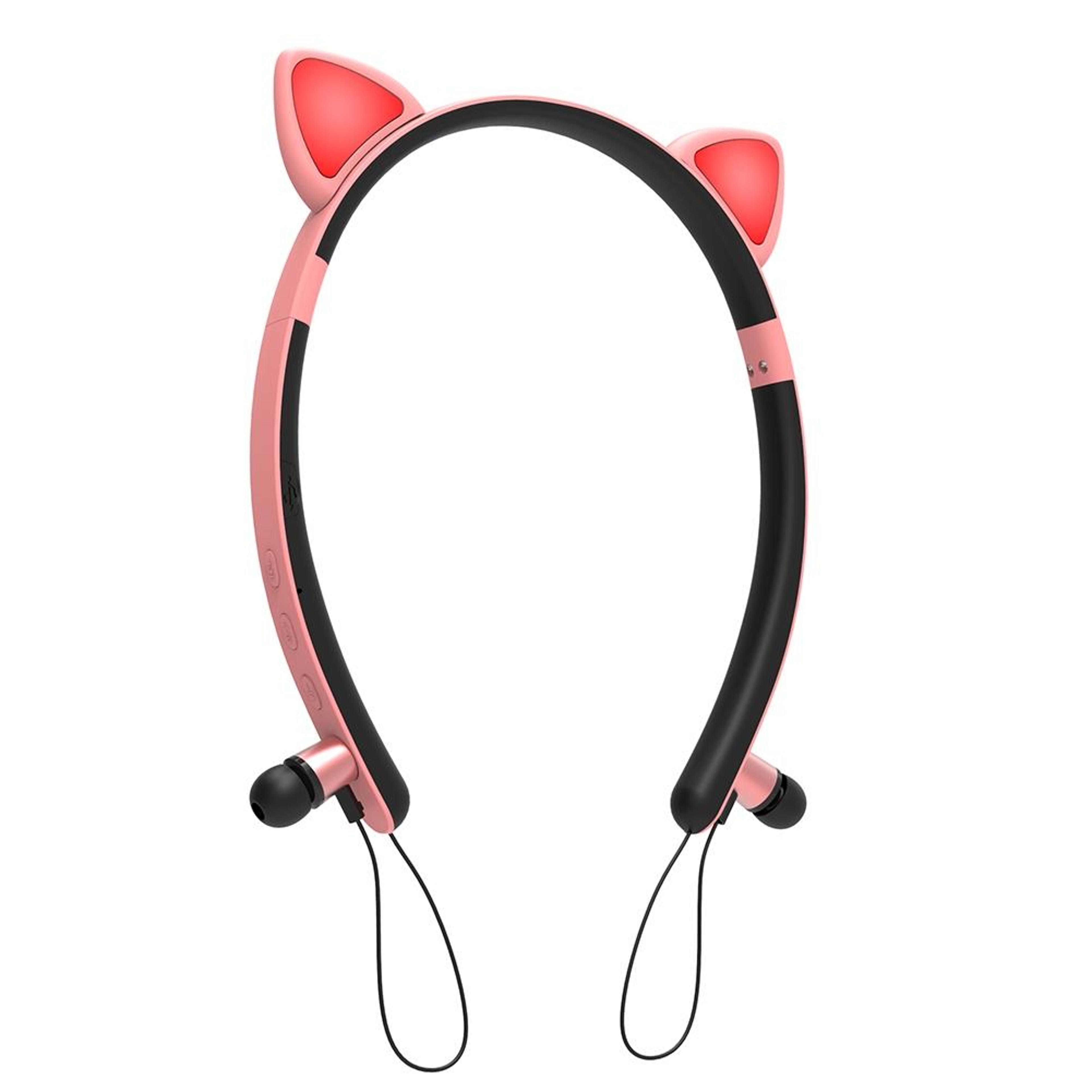 Wireless Bluetooth Cat Ear Headphones LED Light Portable Stereo HIFI Mic Headset 0