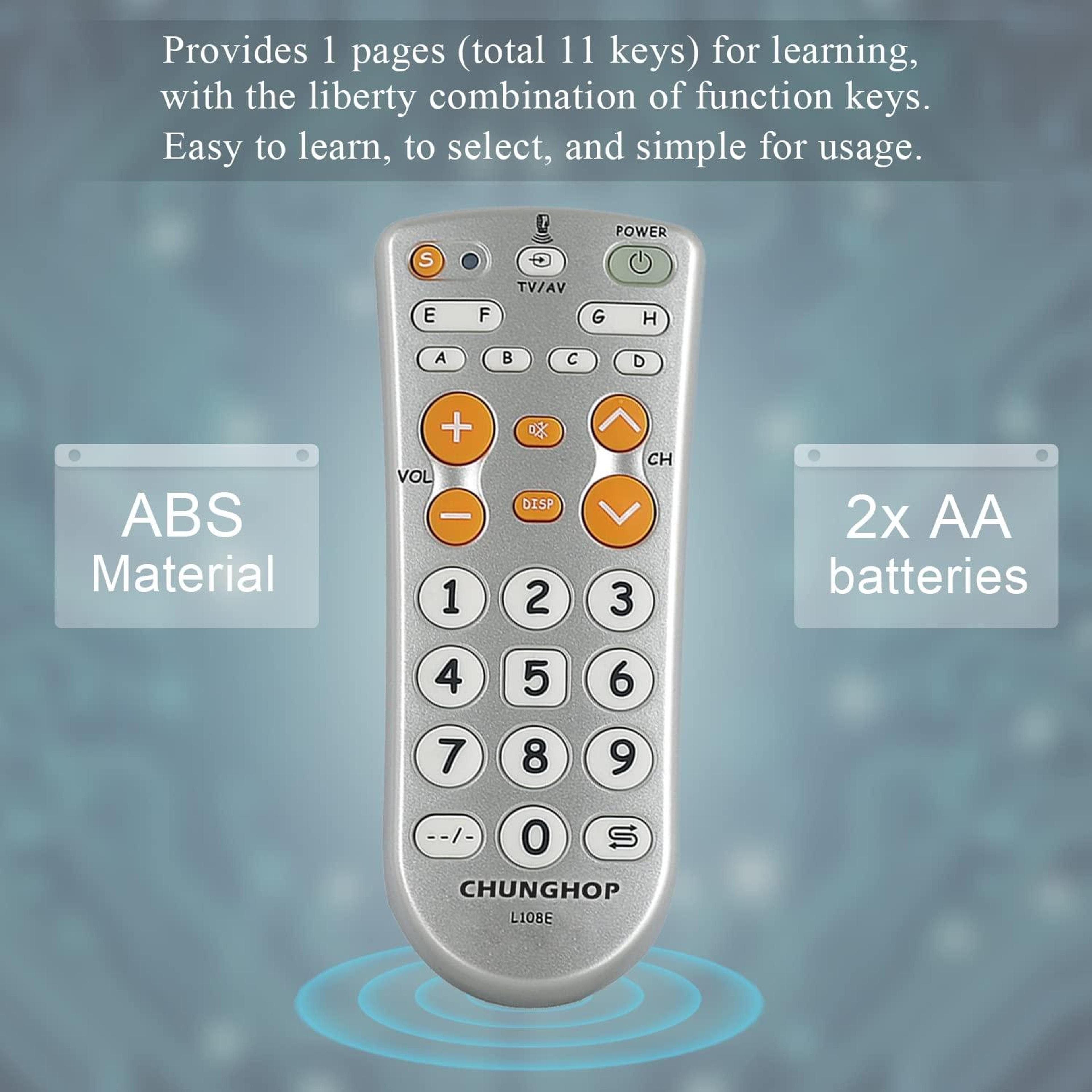 Universal TV Remote With Infrared Learning  Programmable Control 5