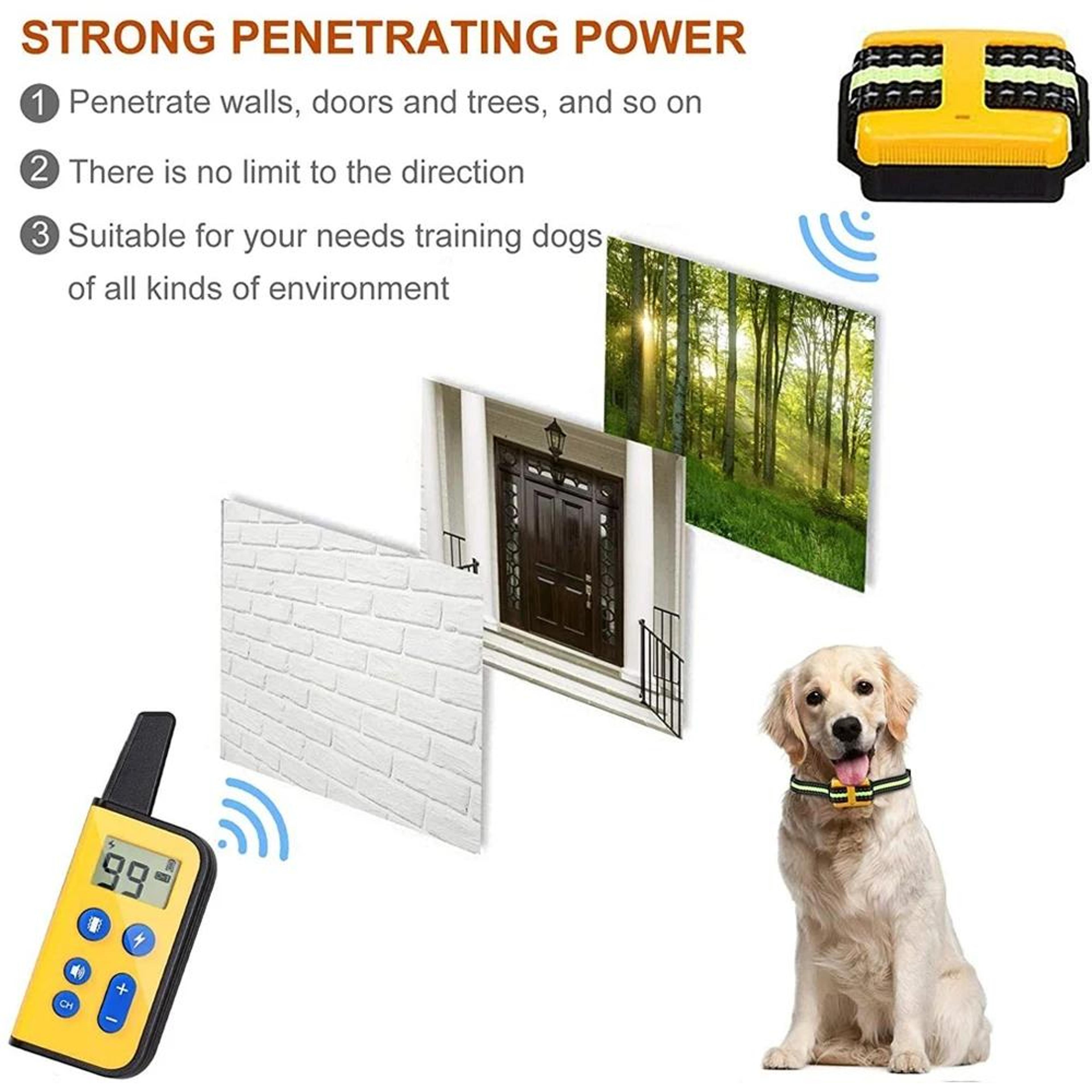 Premium Dog Trainer Remote Dog Training Collar With Adjustable Shock  Vibration 7