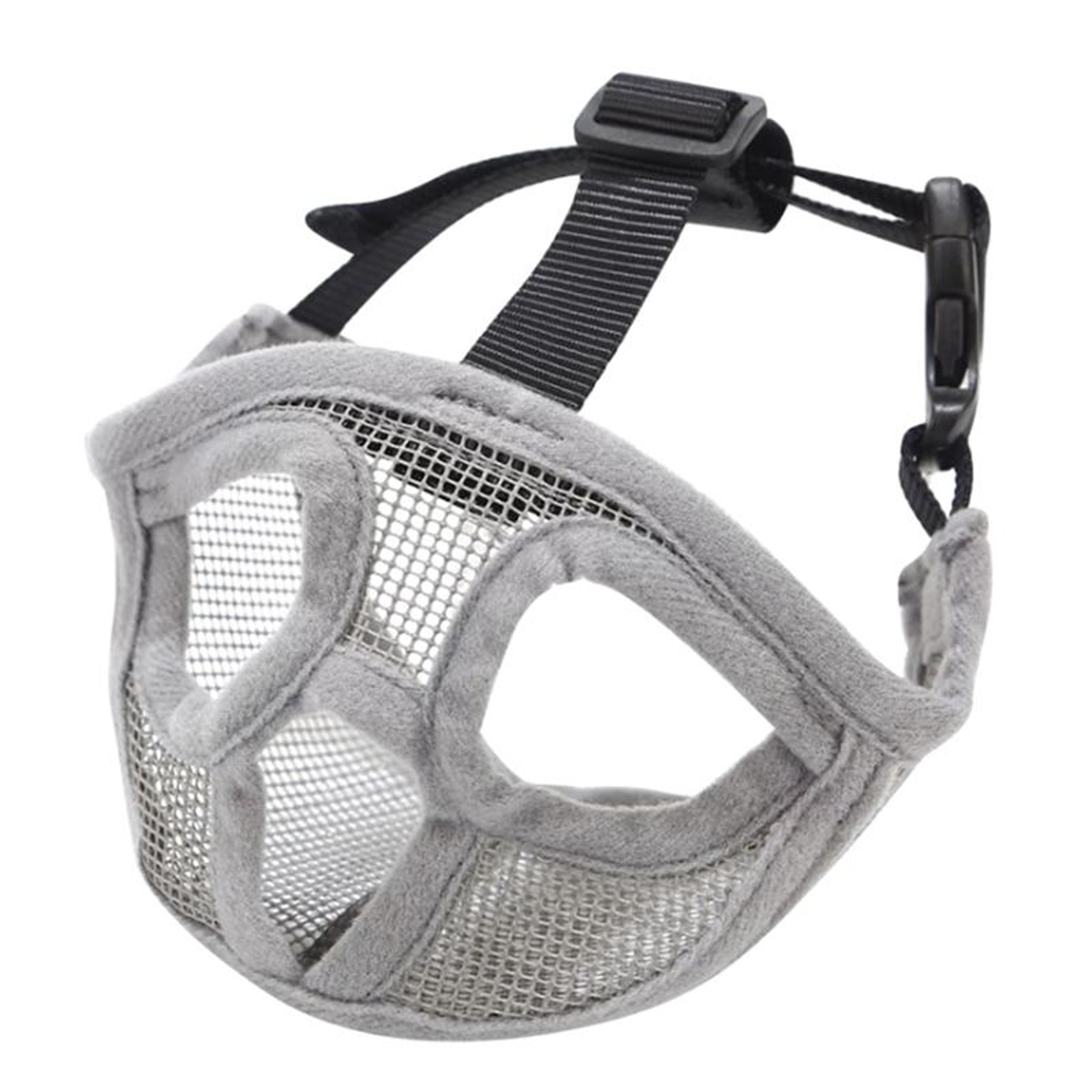 Bulldog Breathable Mesh Pet Muzzle Adjustable Full Net Mouth Cover Mask For Small Dogs 10