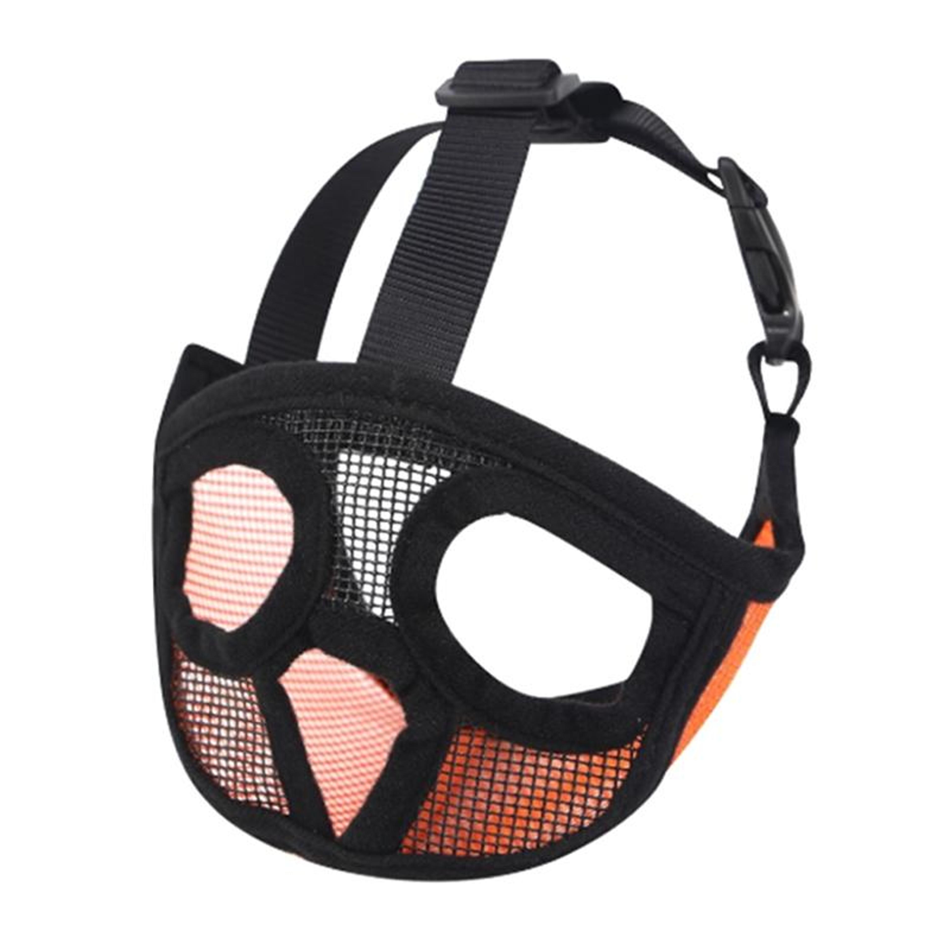 Bulldog Breathable Mesh Pet Muzzle Adjustable Full Net Mouth Cover Mask For Small Dogs 12
