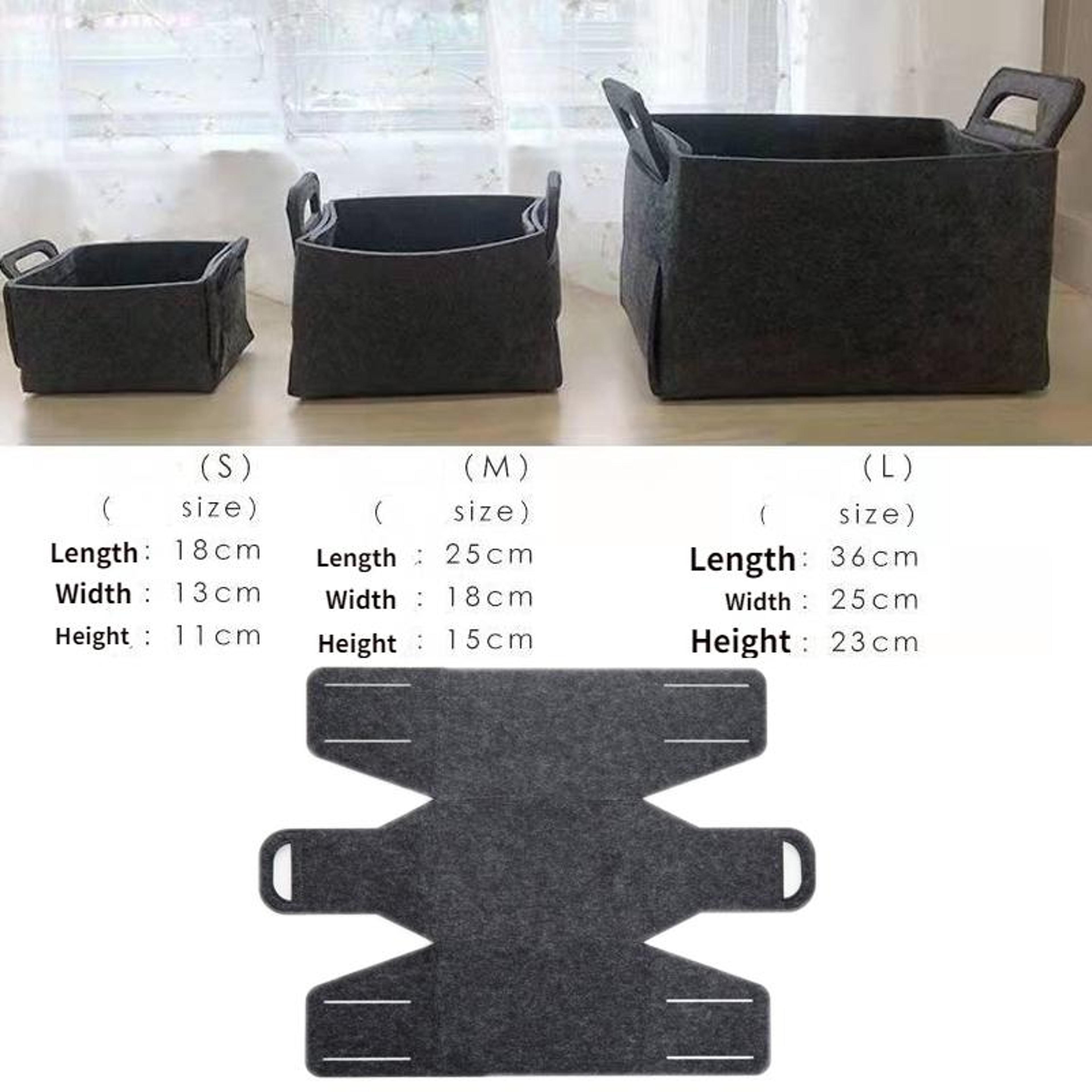 Nordic Felt Folding Storage Basket Set For Home Organization  Clutter Free Living 5