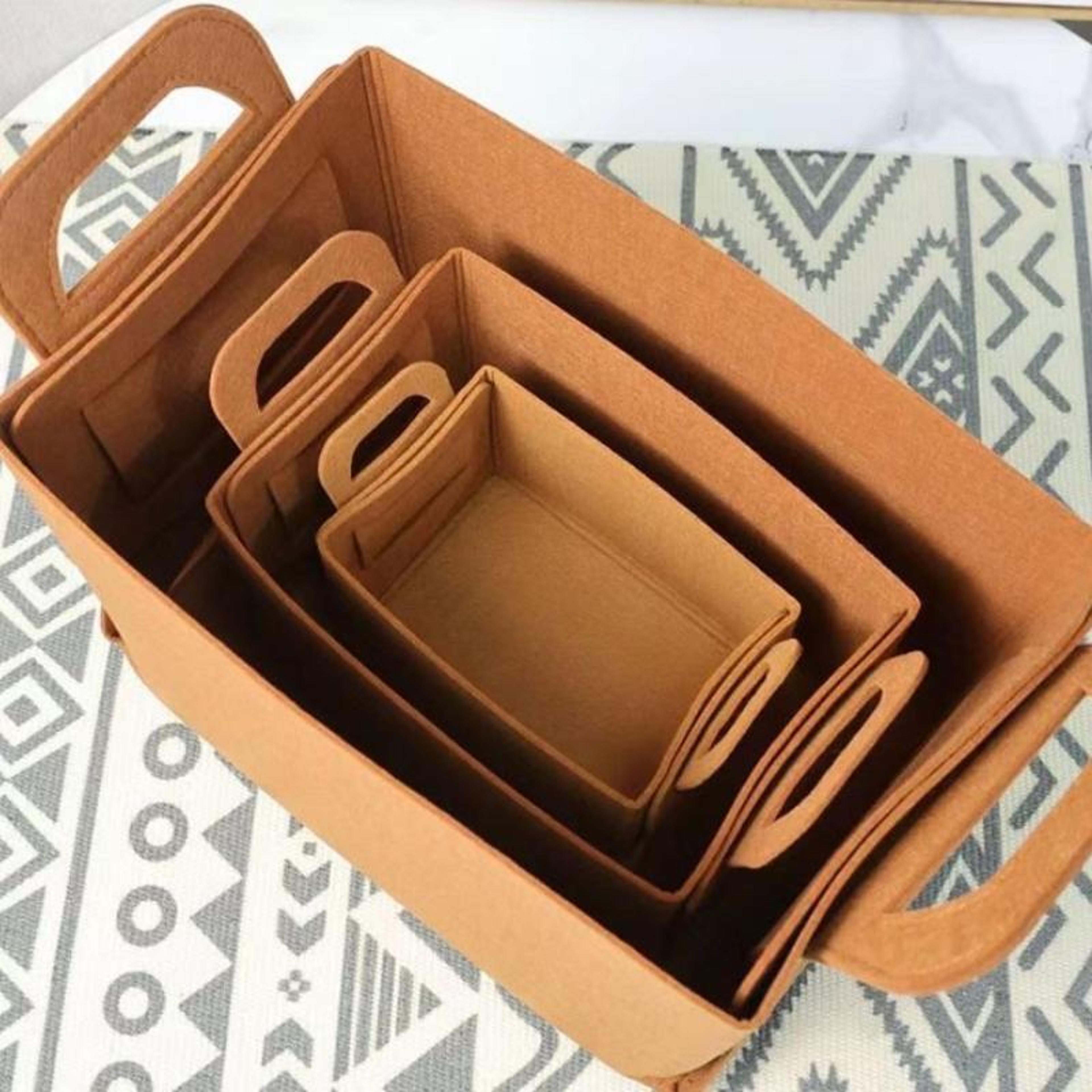 Nordic Felt Folding Storage Basket Set For Home Organization  Clutter Free Living 3