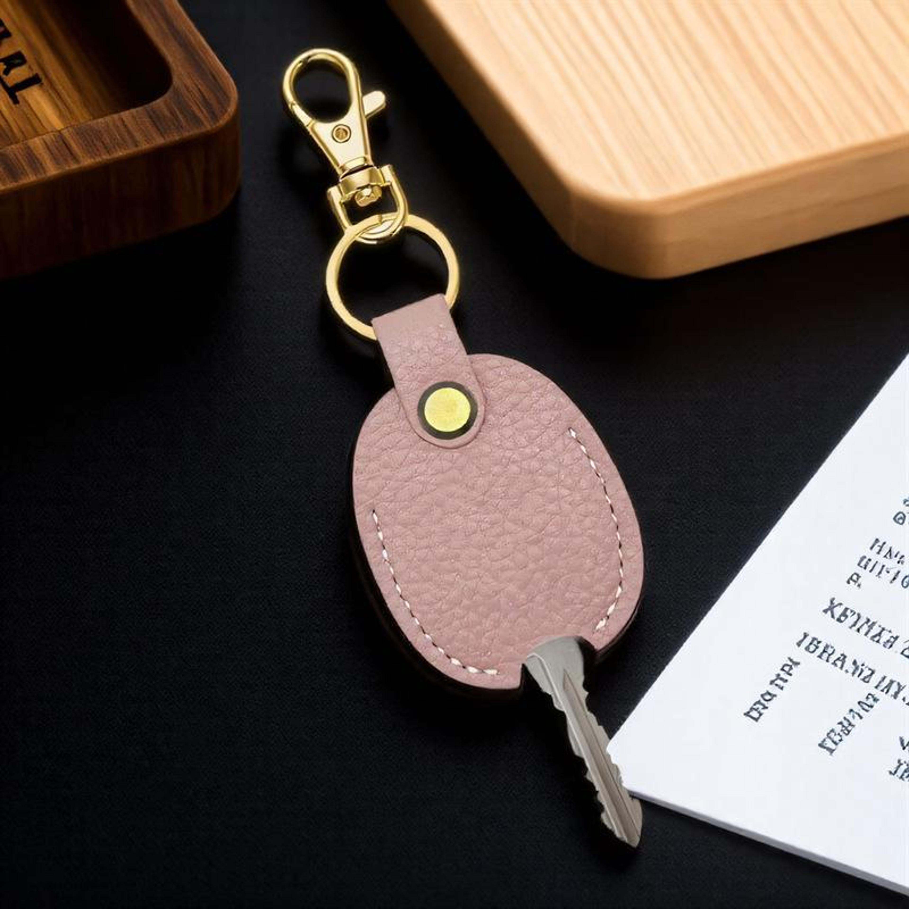 Premium Universal Leather Keychain With Replaceable Keys  Protective Cover 2