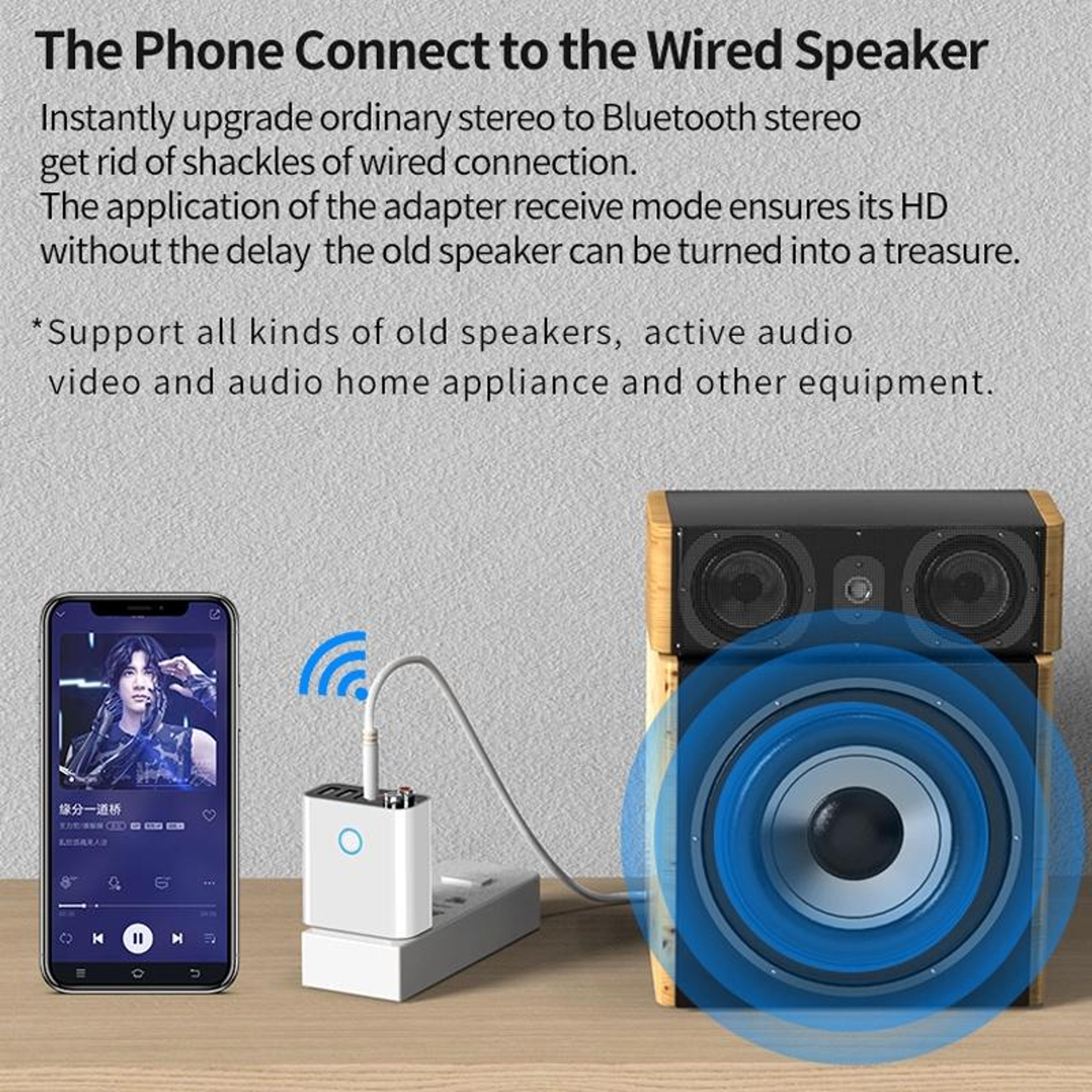 Premium Bluetooth Audio Transmitter  Receiver Dual Output Adapter With Remote Control 4
