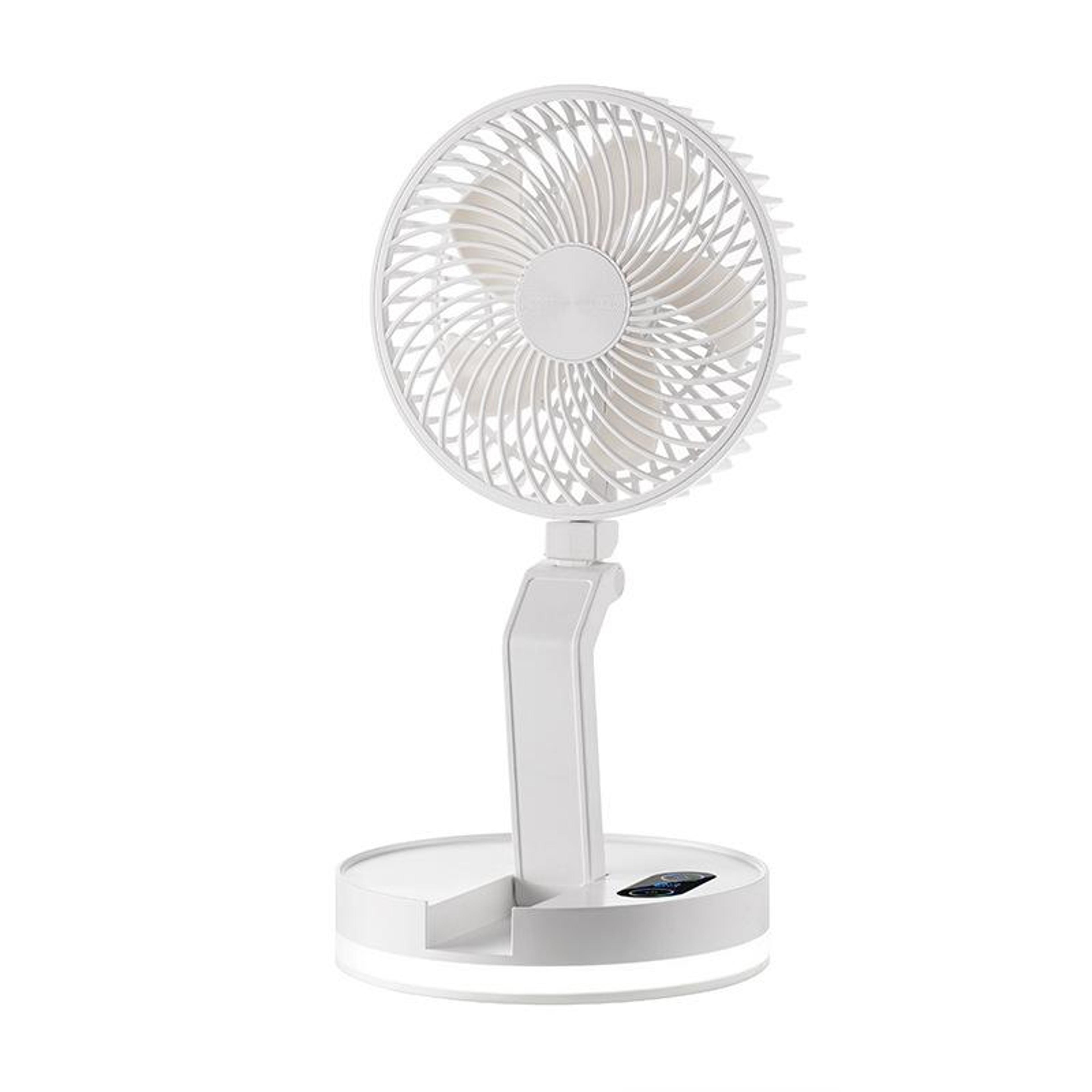 Foldable Wall Mounted Fan With Remote Control LED Light  Desktop Rotation 0