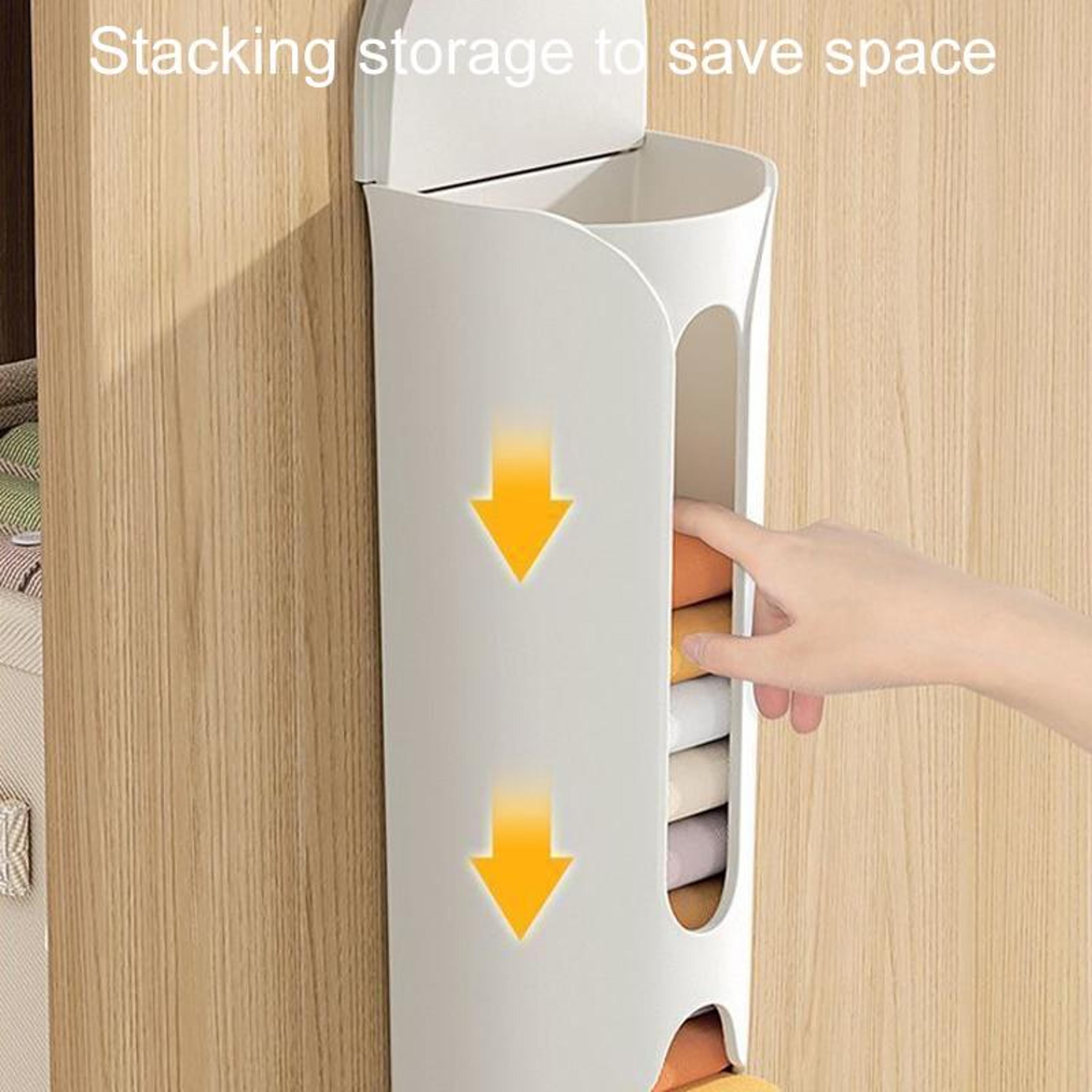 Space Saving Wall Mounted Sock Organizer  Underwear Storage Box With No Drill Installation 4