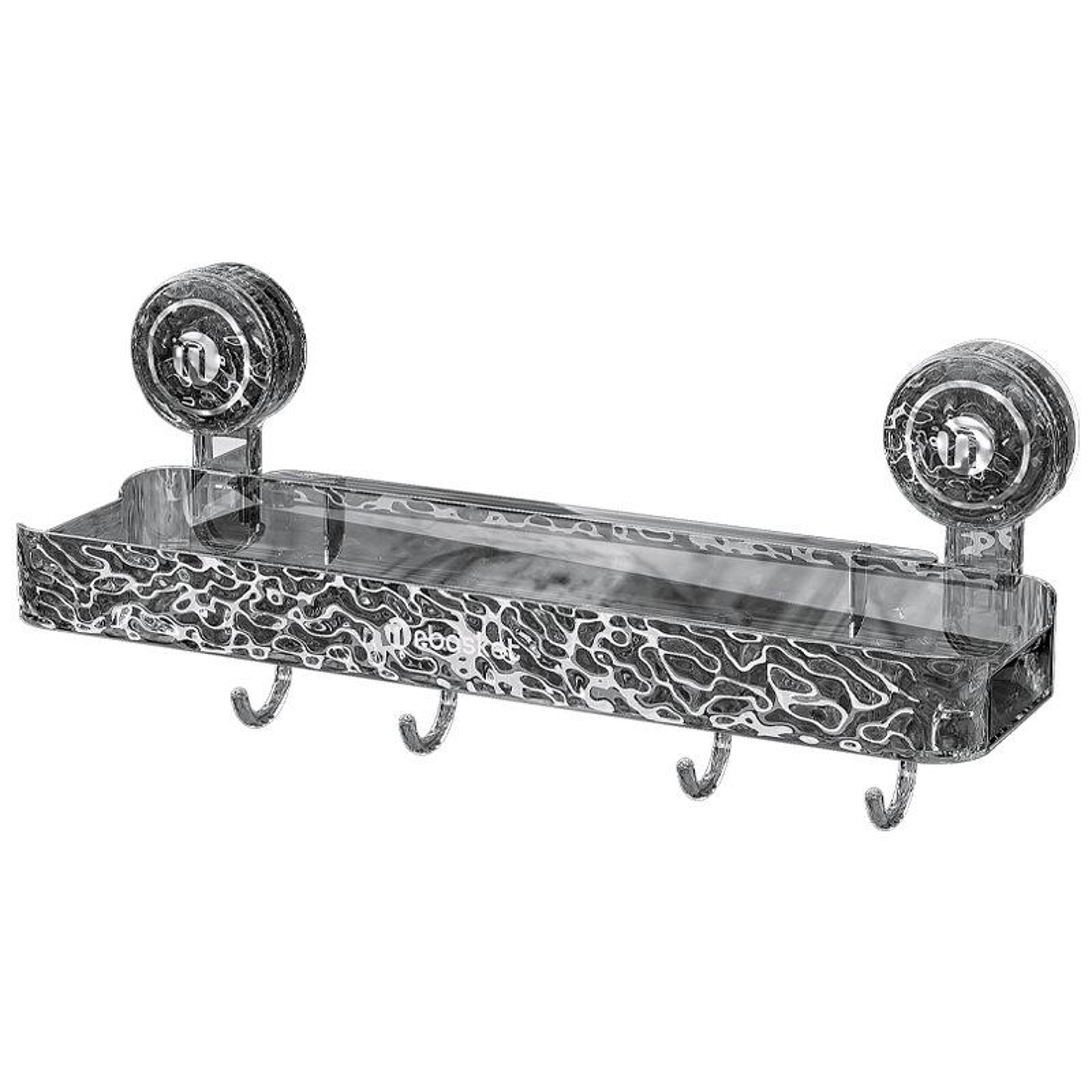 No Drill Bathroom Suction Shelf Wall Mounted Shower Organizer Rack 12