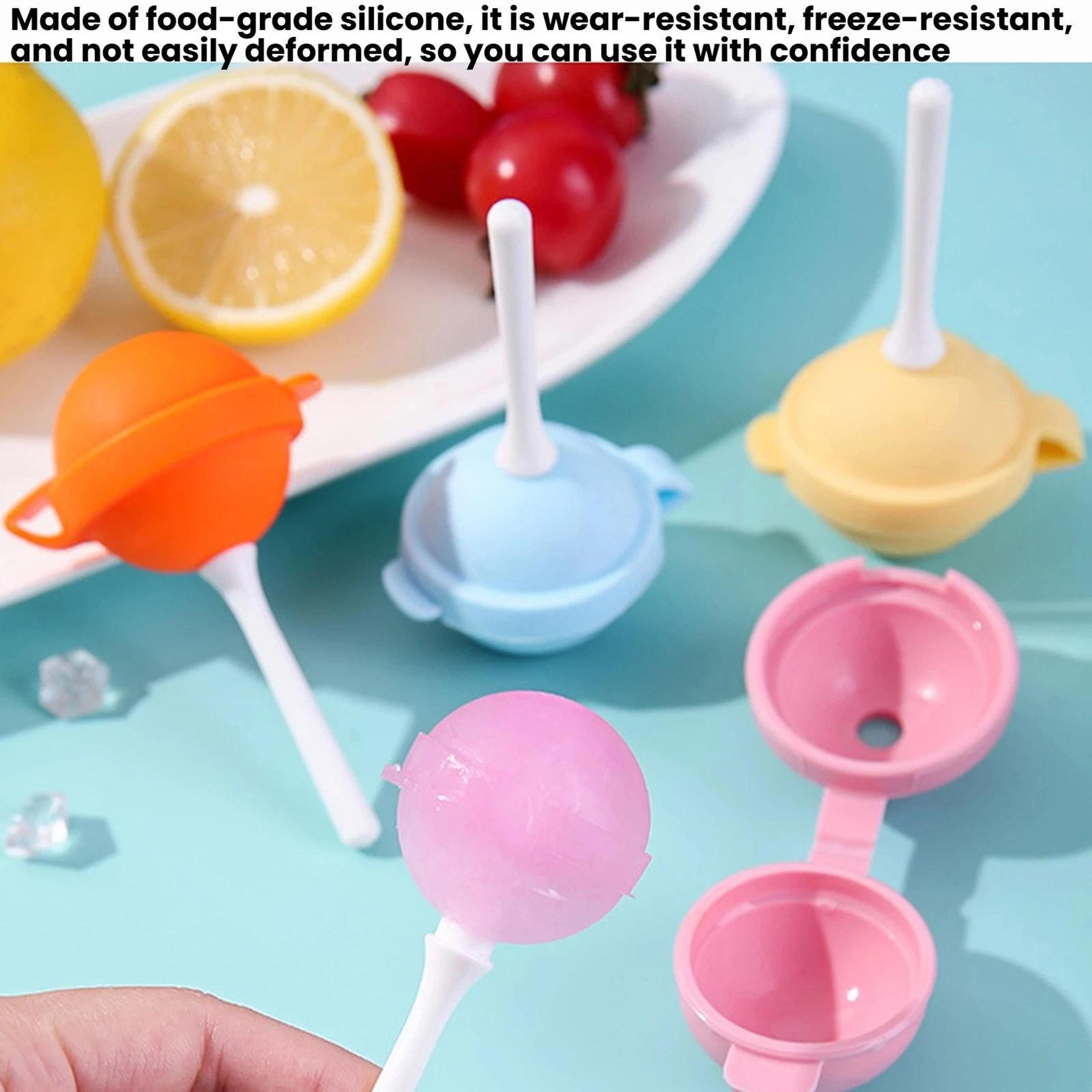 Silicone Lollipop Ice Pop Mold For Homemade Popsicles  Baby Food Freezer Treats 5