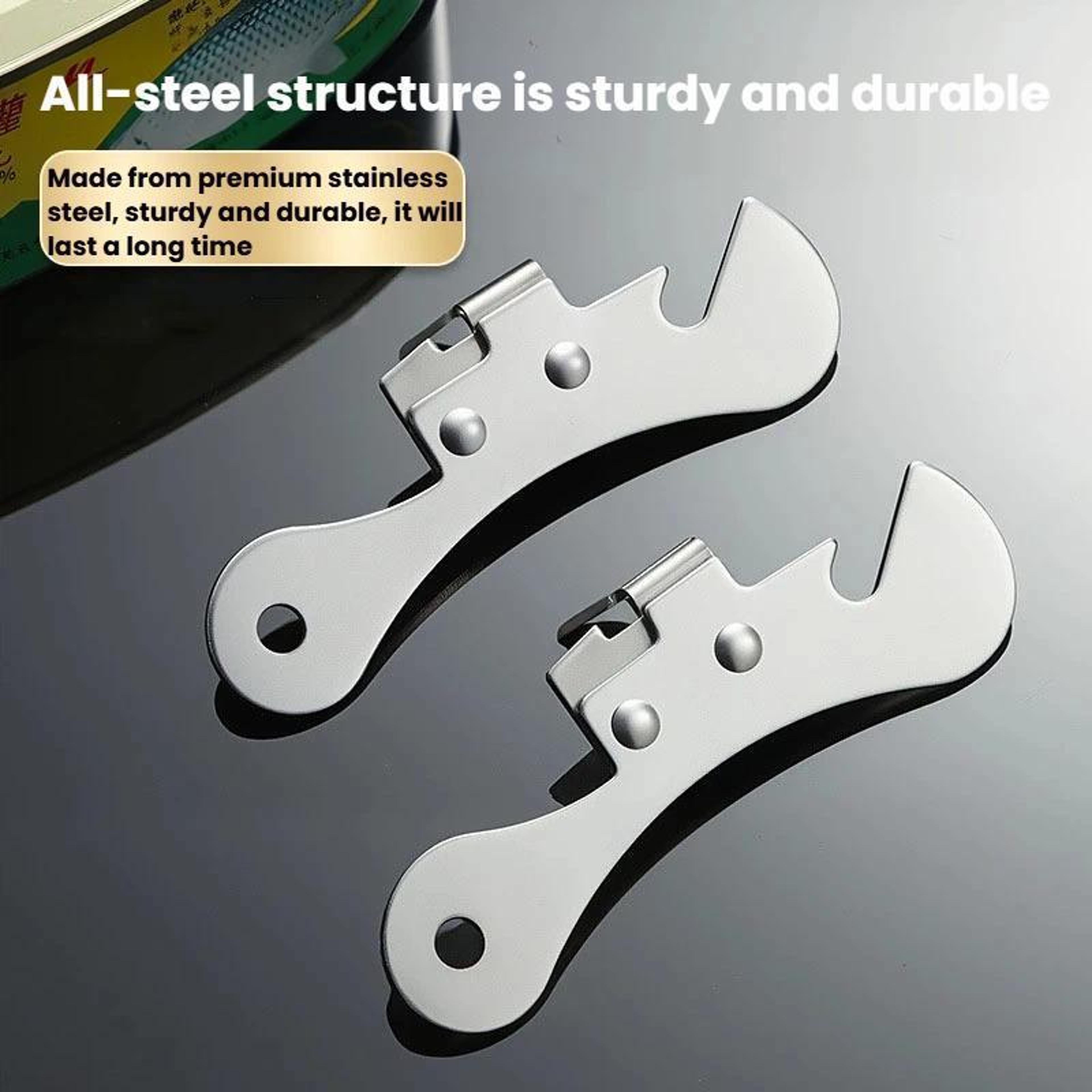 Stainless Steel Can  Bottle Opener Compact Manual Kitchen Tool 1