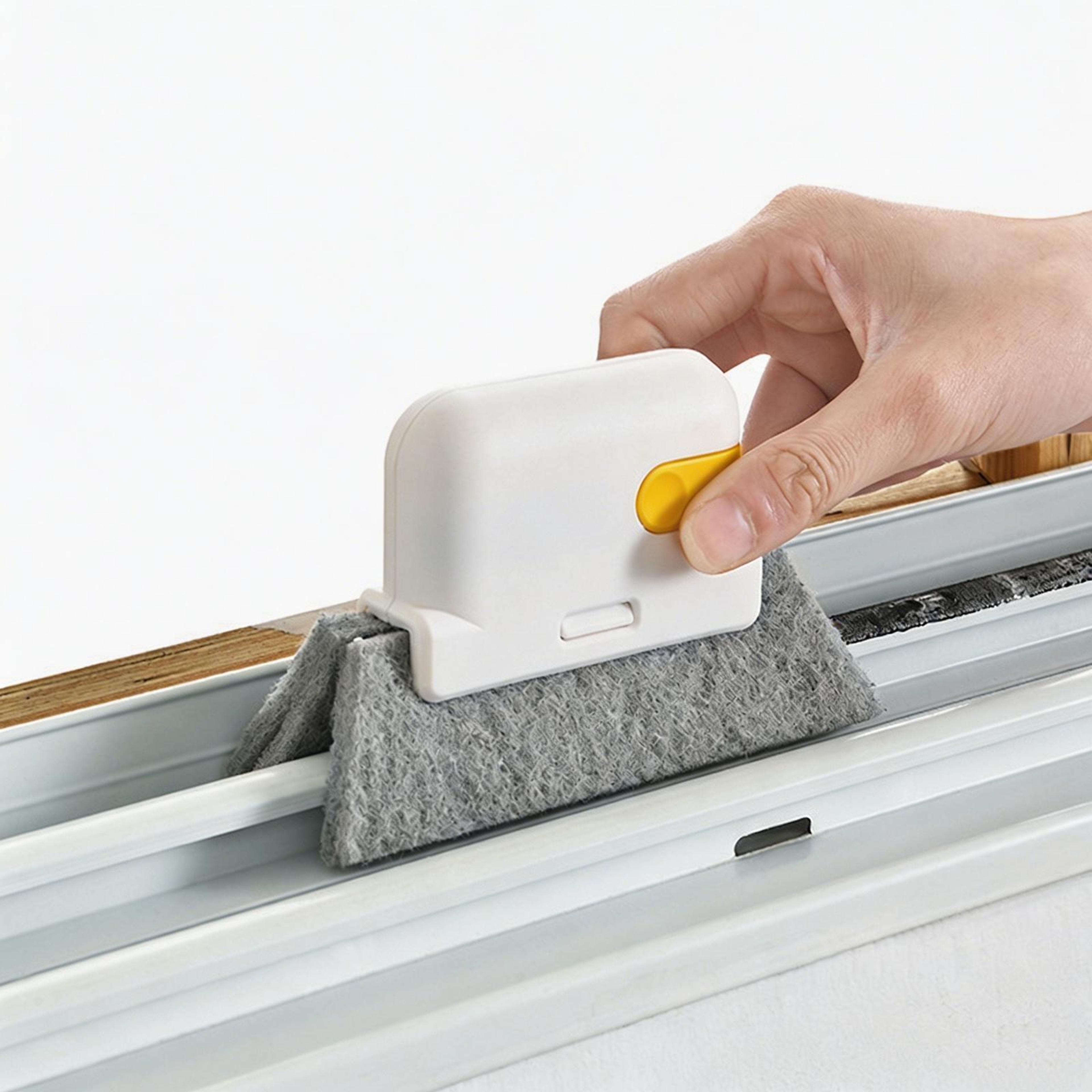 Window Track Cleaner  Crevice Cleaning Brush With Hidden Scraper 2