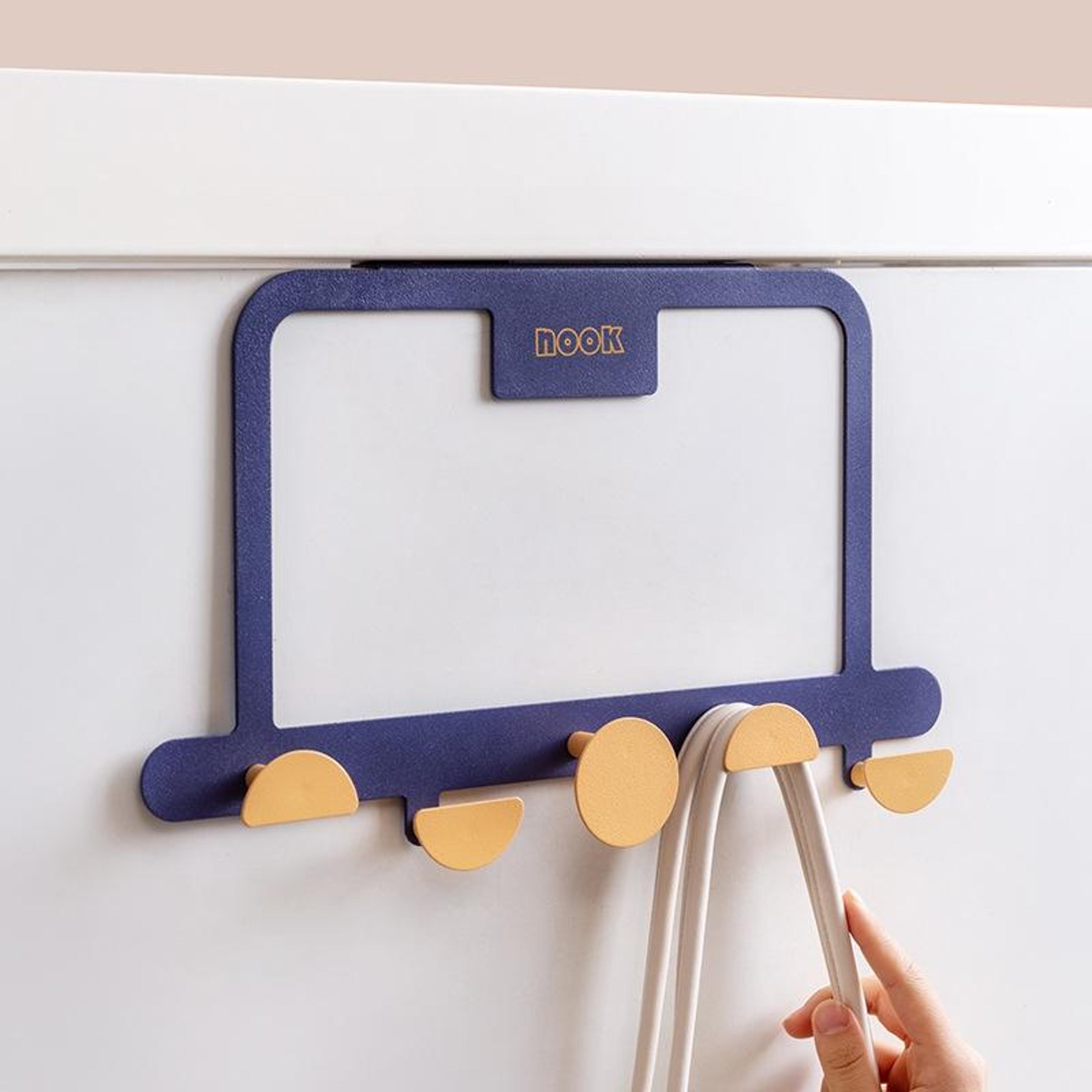 SpaceSaver Iron Over Door Hook Rack For Bathroom Kitchen  Closet Storage 4