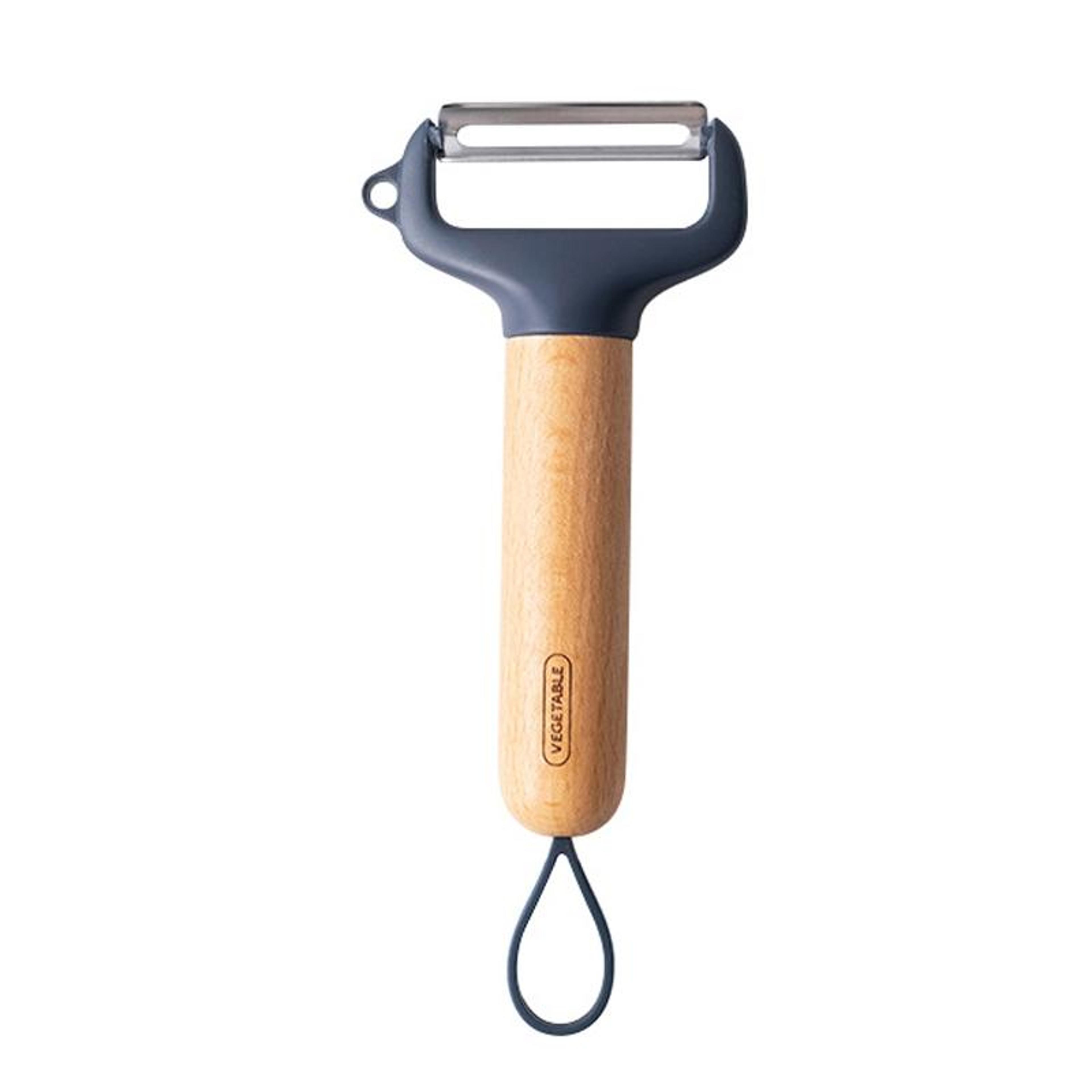 stainless steel fruit & vegetable grater with bottle opener and beechwood handle
