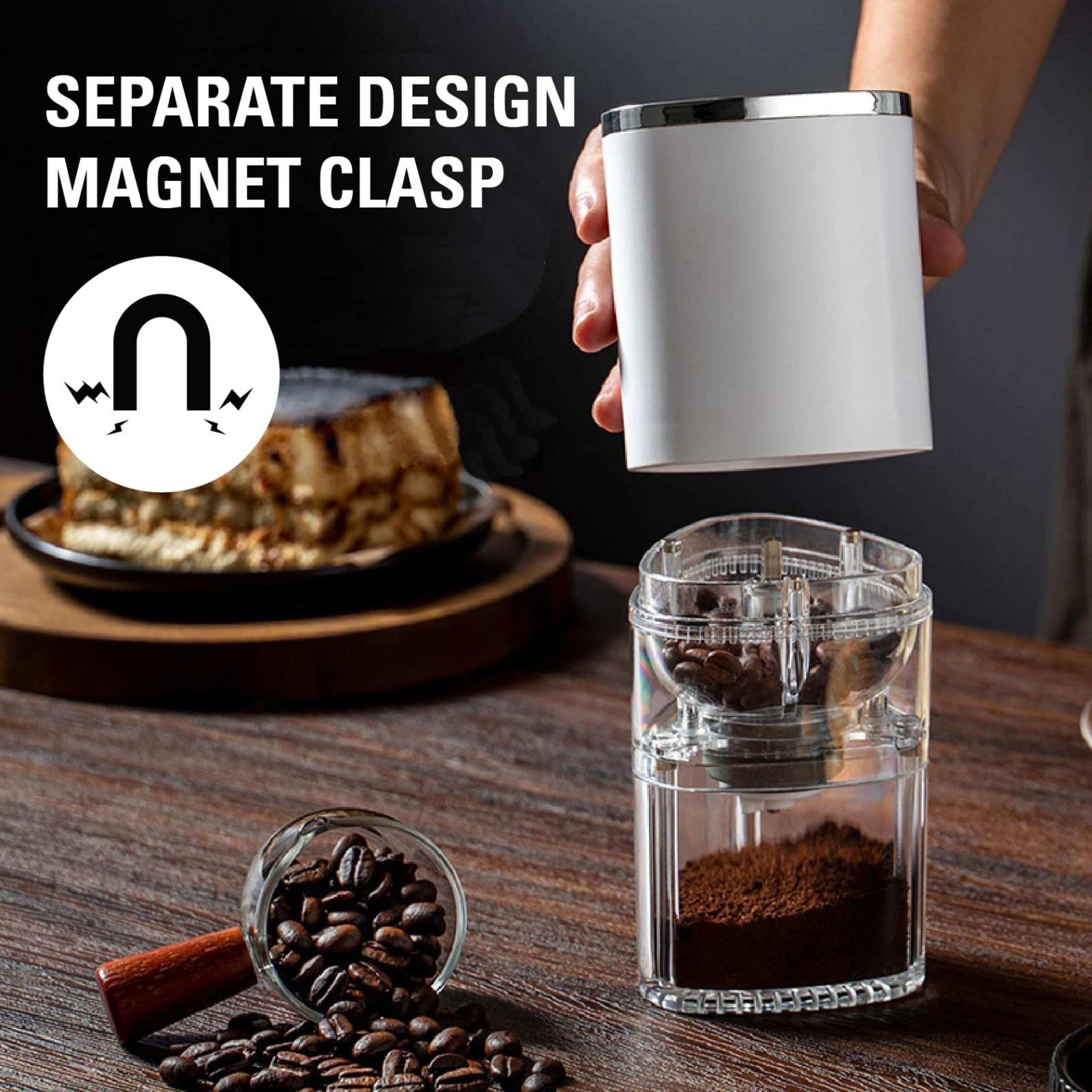 Portable Electric Coffee Grinder With Stainless Steel Blades  Adjustable Grind 2