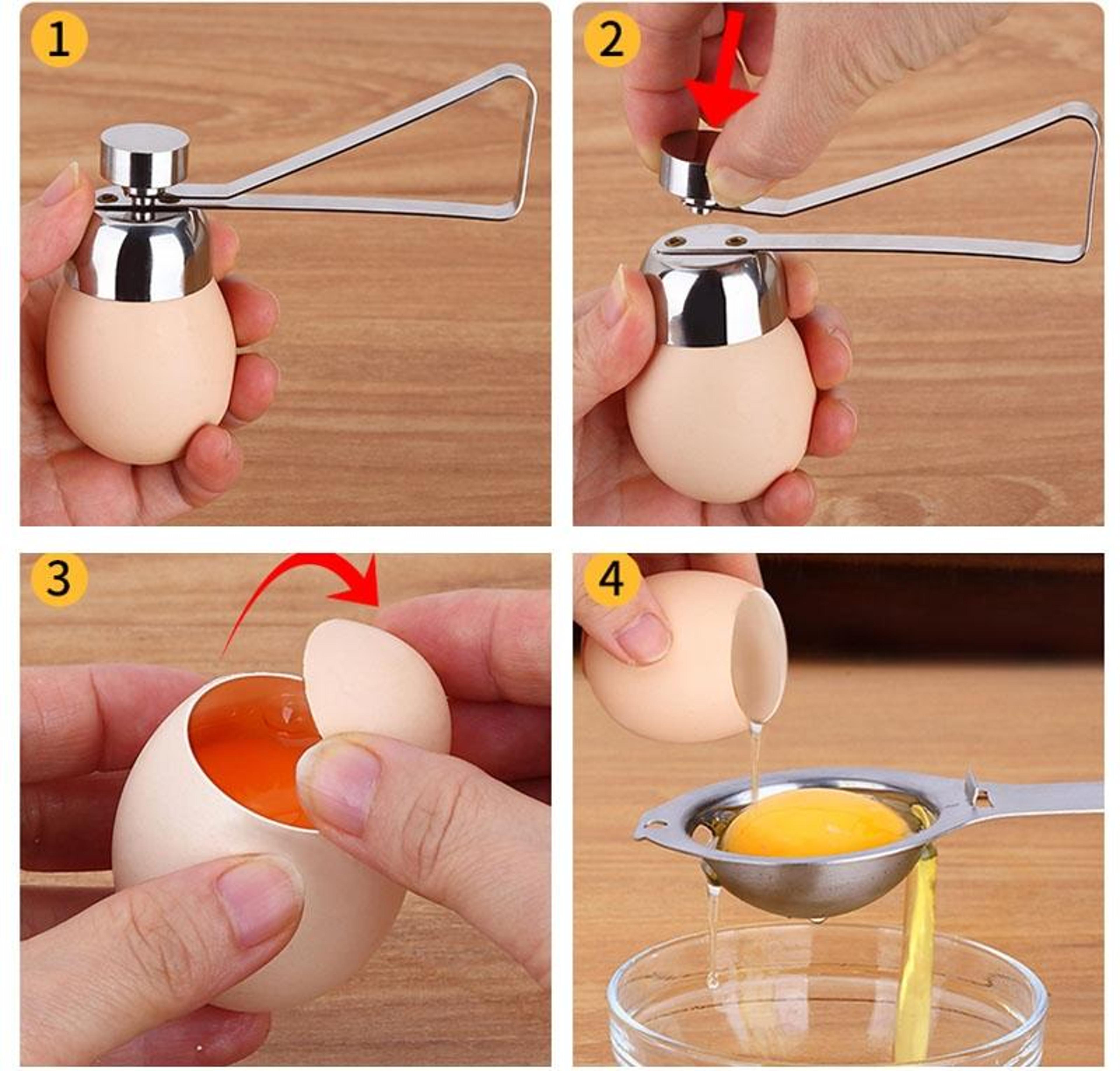 Precision Stainless Steel Egg Topper Cutter  Egg Shell Opener For Boiled And Raw Eggs 5