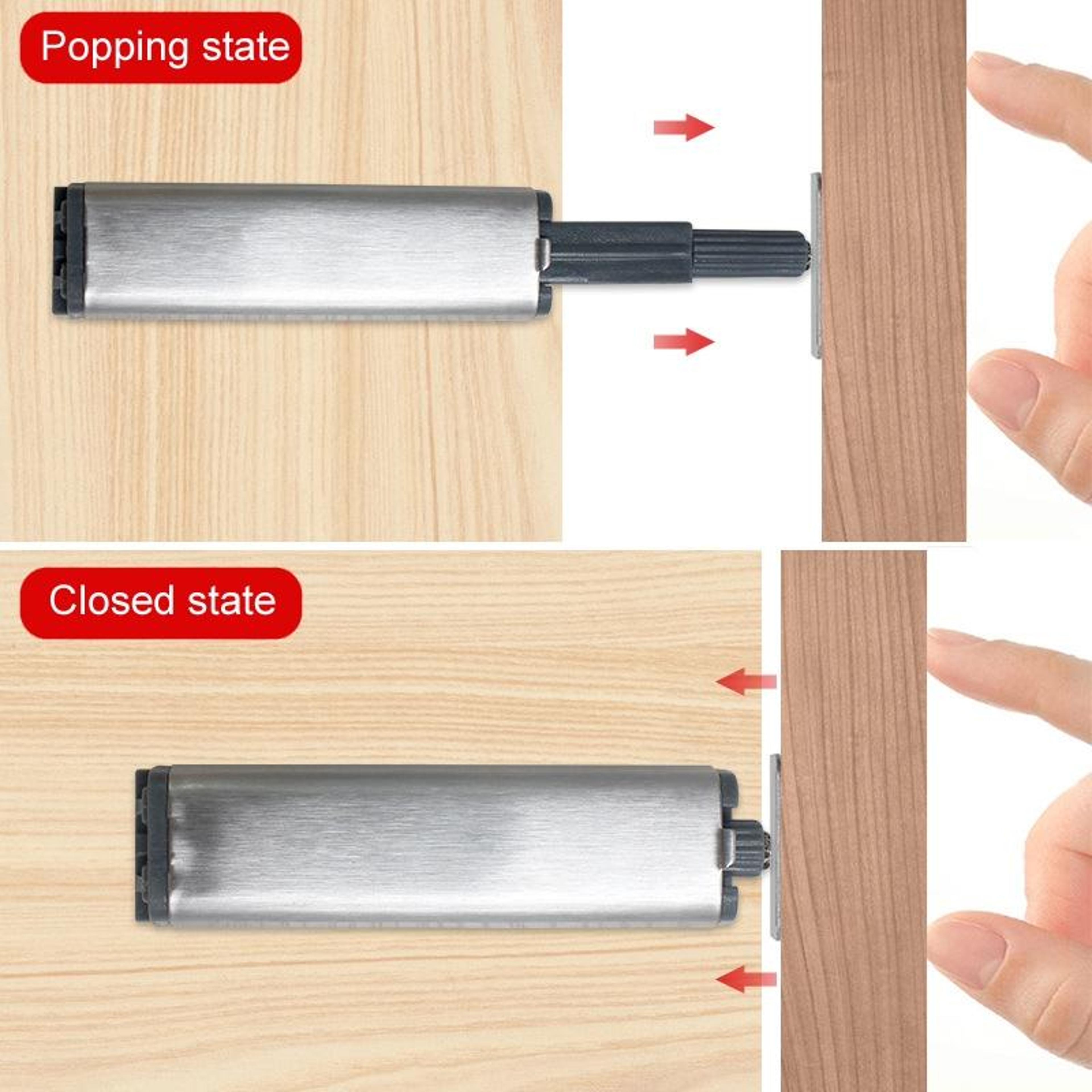 Magnetic Push To Open Cabinet Latch Handleless Door Rebounder With Soft Magnetic Closure 2