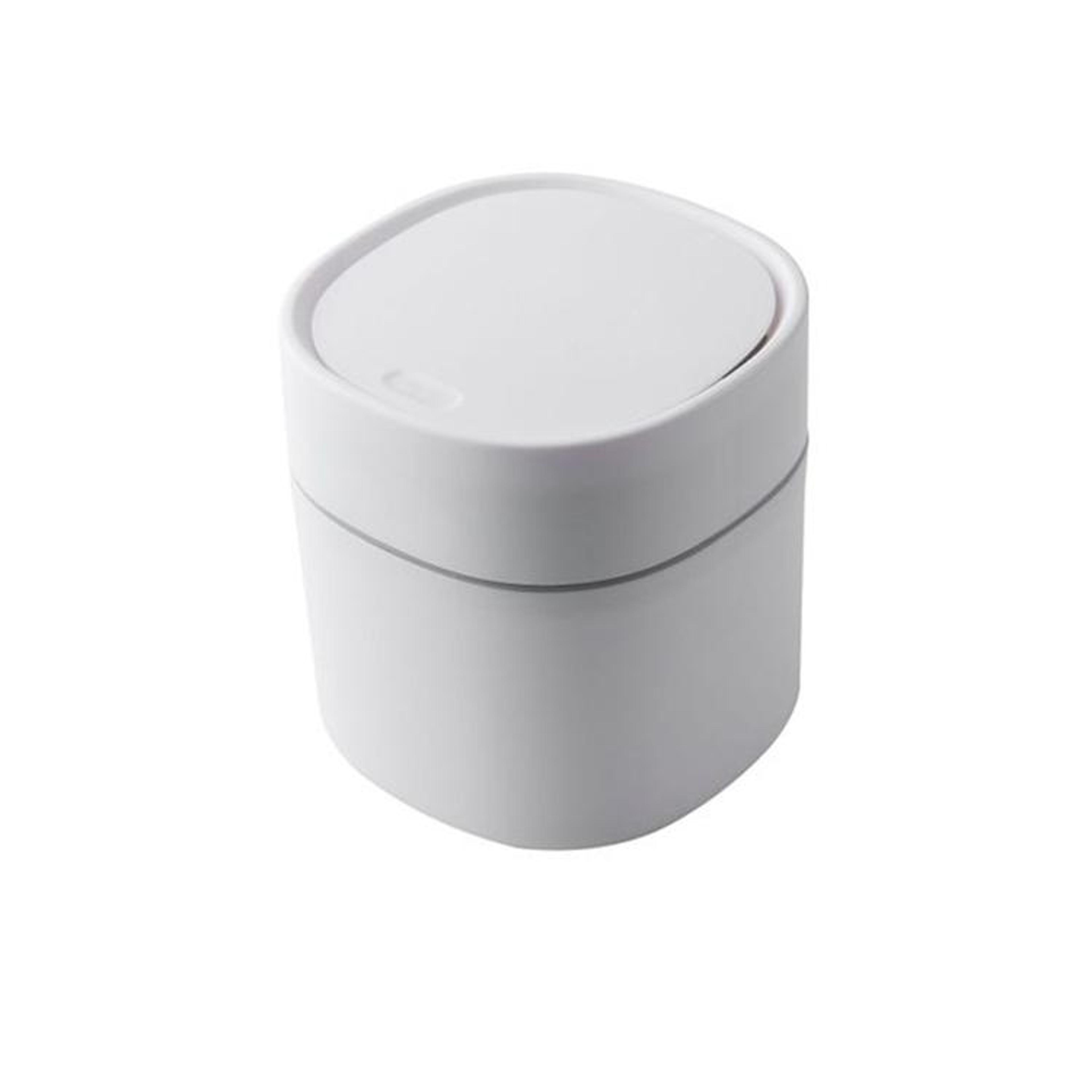 Flip Lid Mini Desktop Trash Can For Office Desk Vanity  Countertop Organization 4