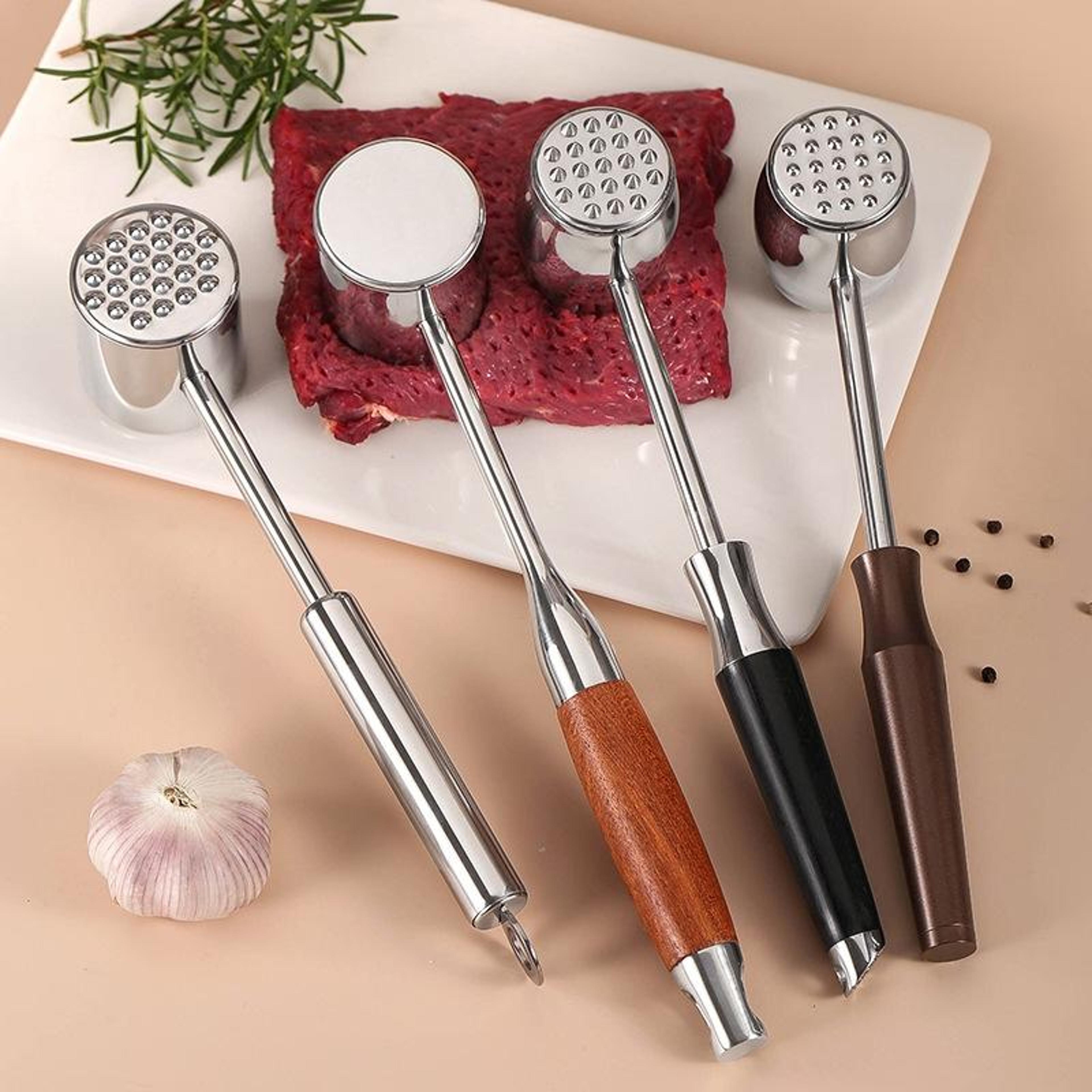Stainless Steel Meat Tenderizer Hammer Double Sided Beef Mallet Kitchen Tool 1