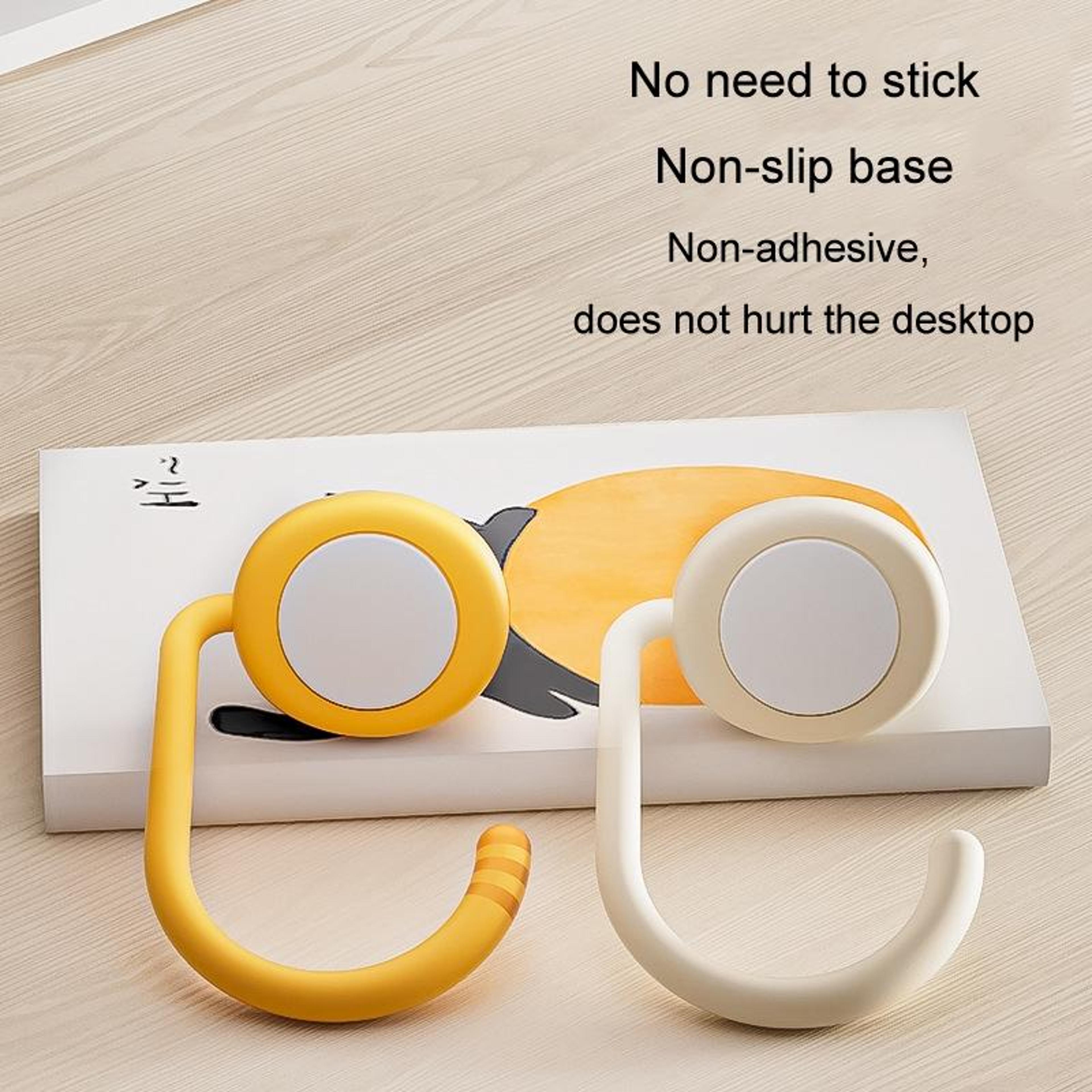 Removable No Punch Desk Side Schoolbag Hanger Hook Student Desk Organizer Clip Hook 4
