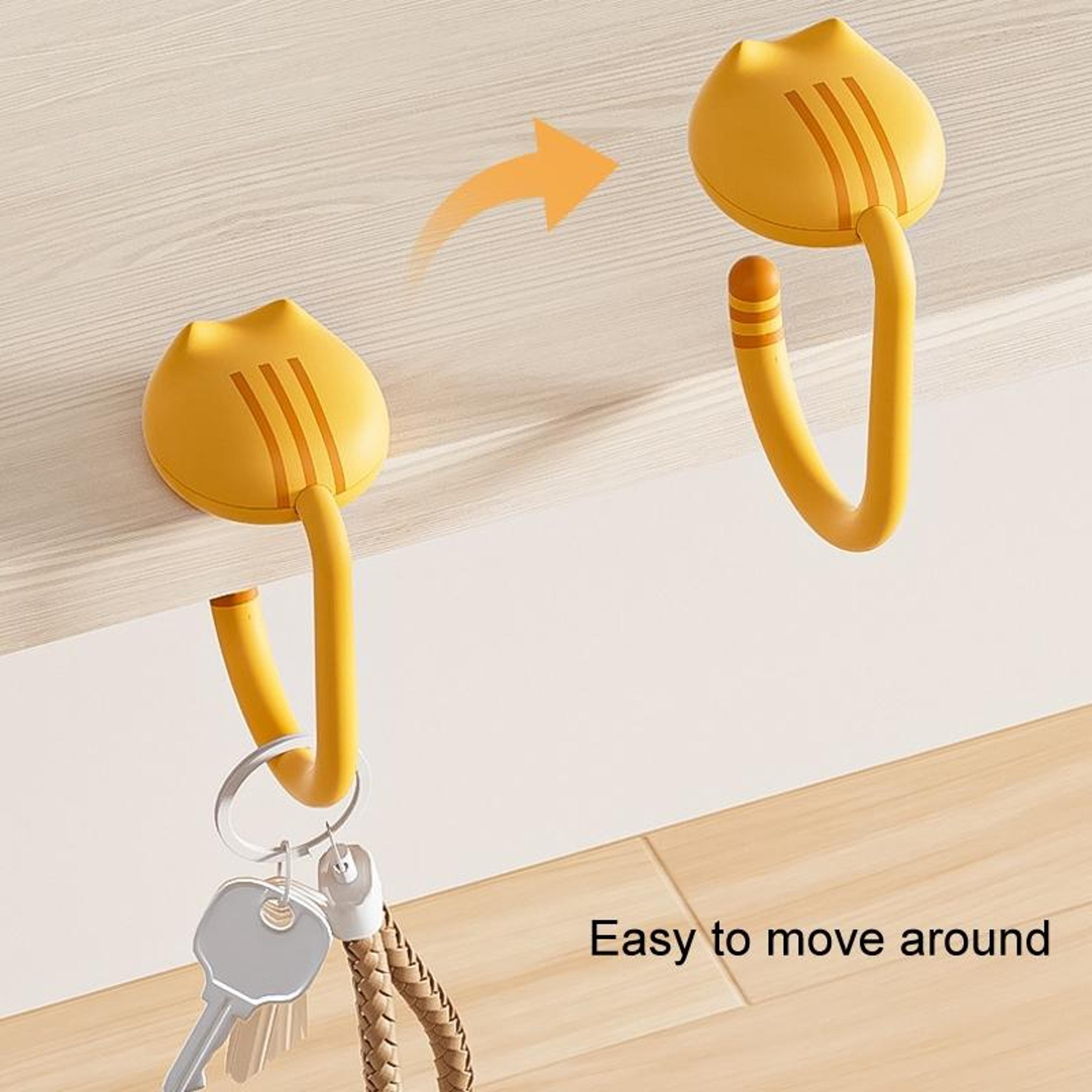 Removable No Punch Desk Side Schoolbag Hanger Hook Student Desk Organizer Clip Hook 6