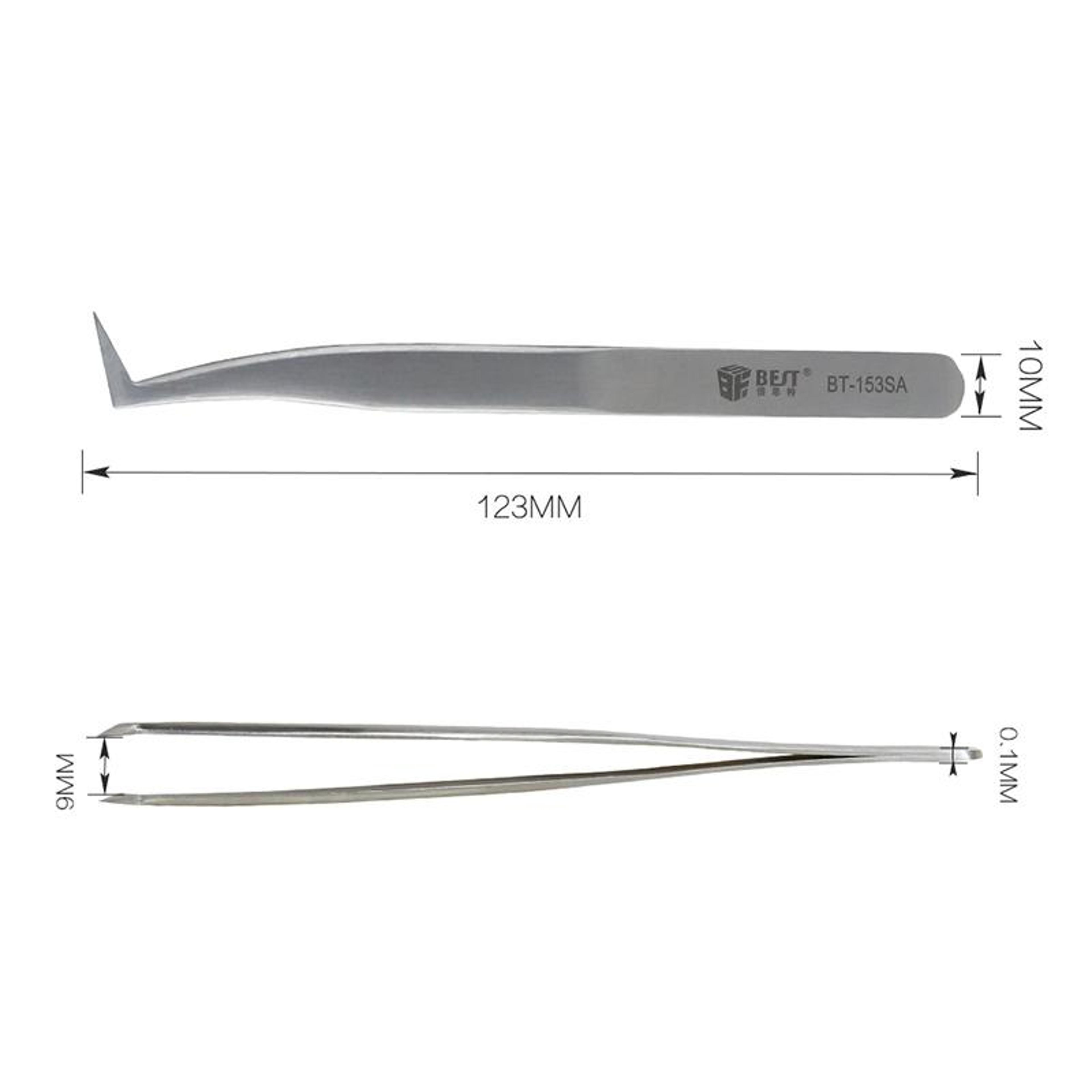 BEST Pro Curved Eyelash Extension Tweezers Stainless Steel Precision Lash Tool 2