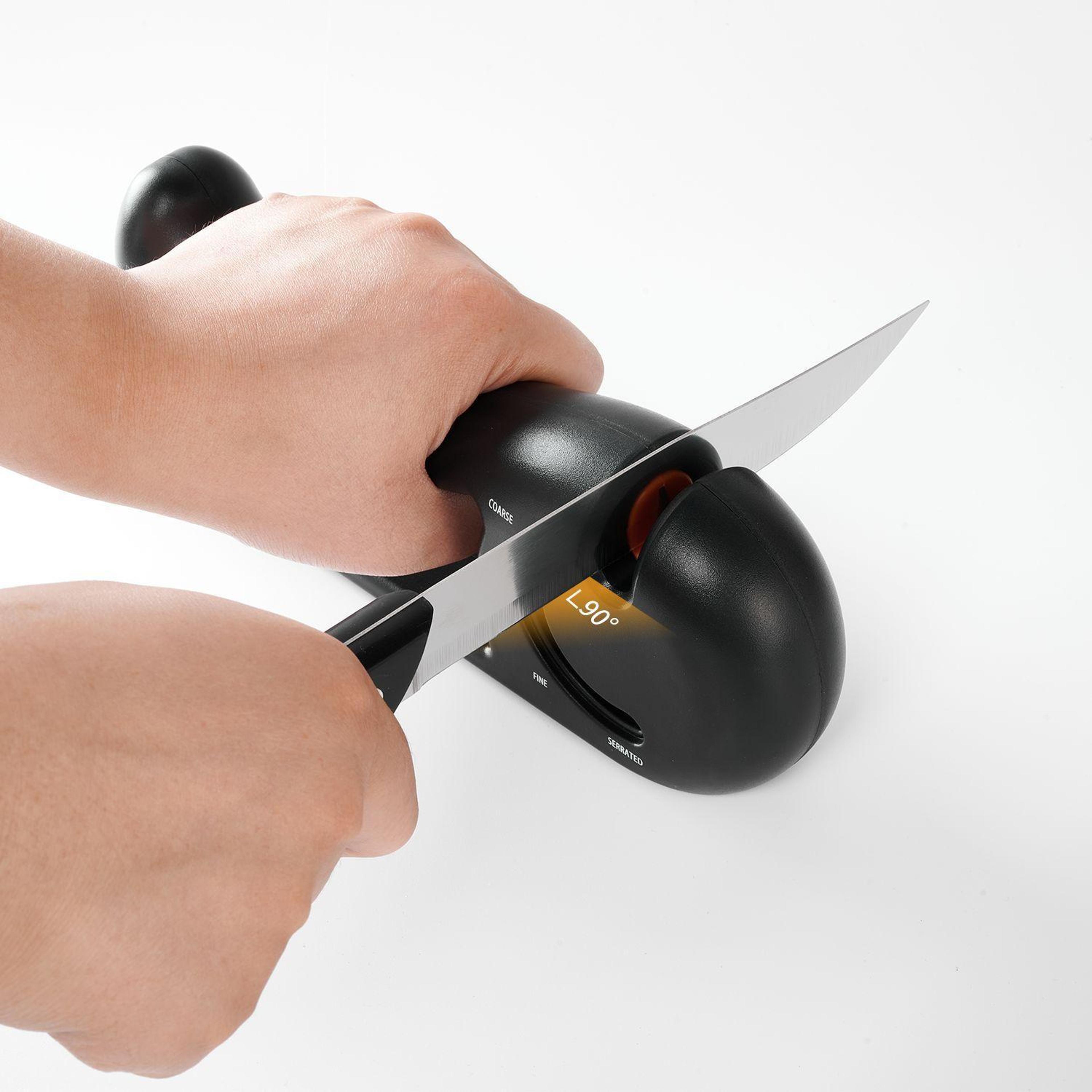 Rotating Knife Sharpener For Knives  Scissors Coarse Medium Fine Serrated 1