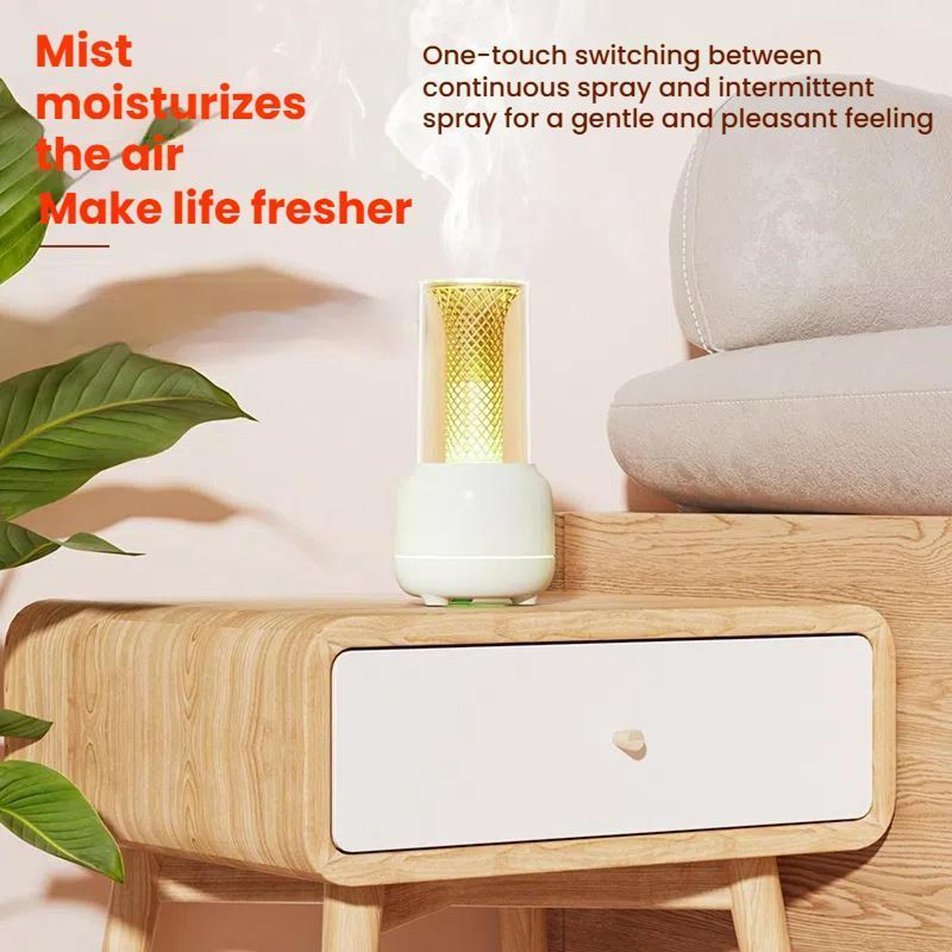 Candle Light Aroma Diffuser Essential Oil Ultrasonic Humidifier Night Light 3