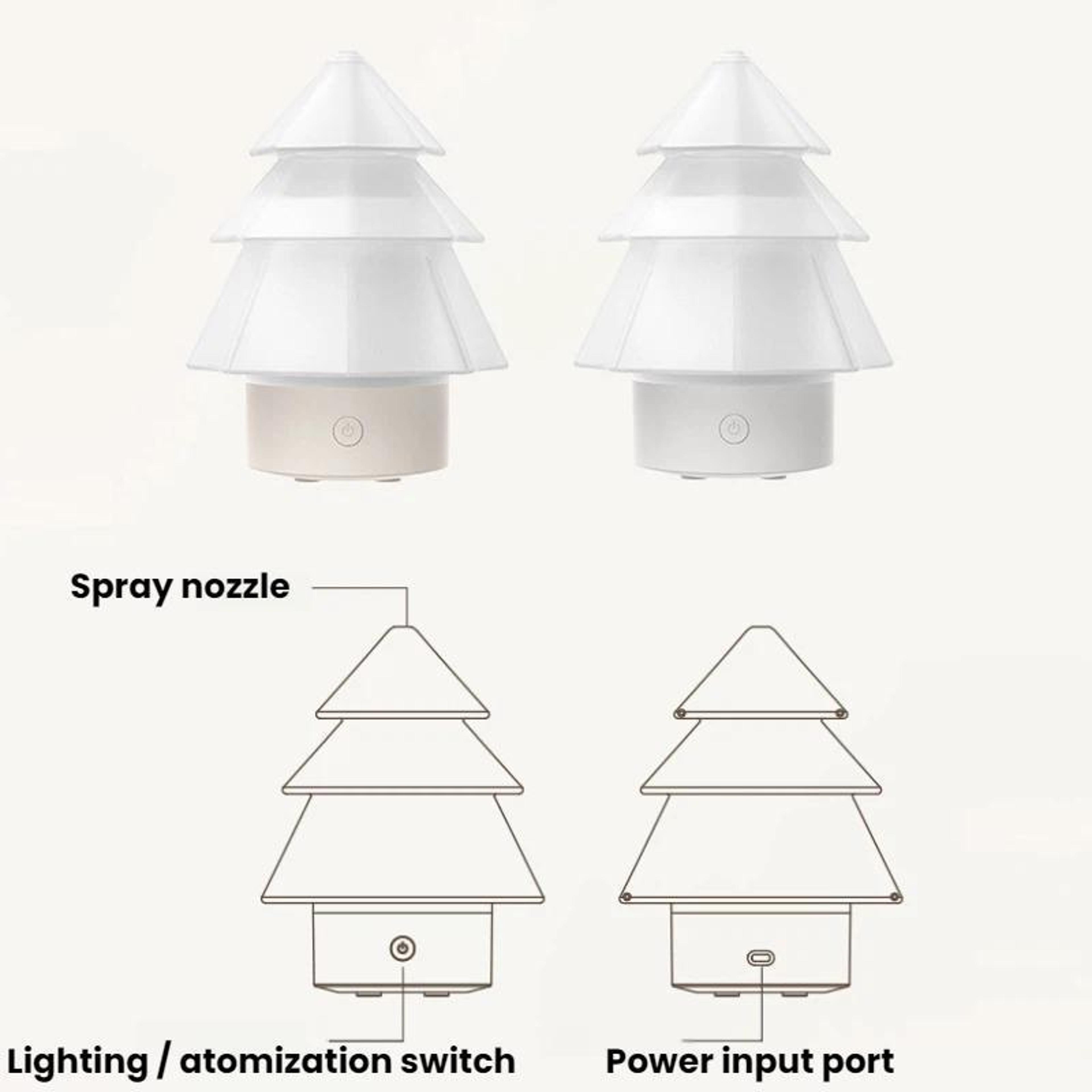 Christmas Tree USB Aromatherapy Diffuser LED Night Light Humidifier 1