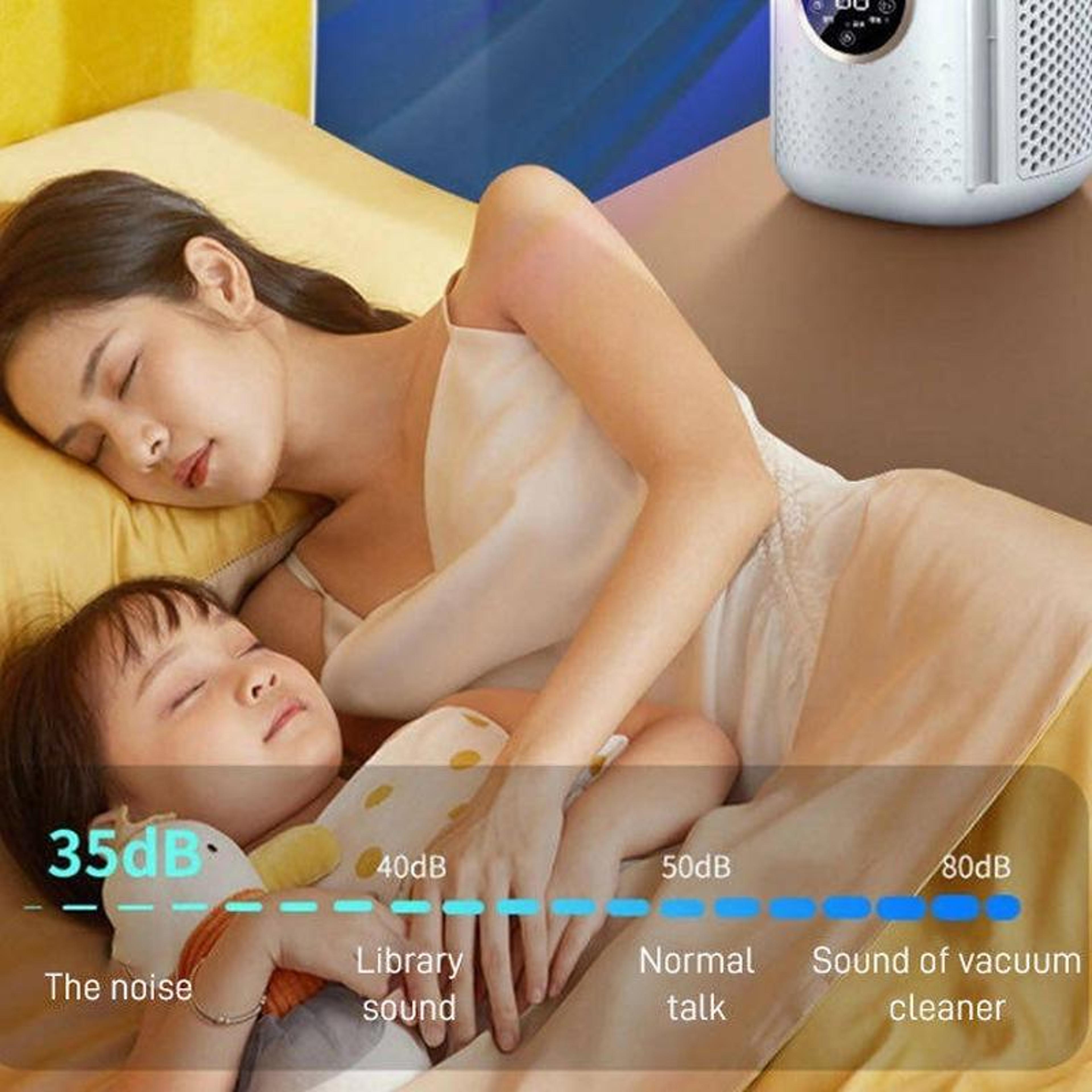 Bladeless Desk Humidifying Fan With LED Light 6 Speed USB Quiet Cooling  Timer 10
