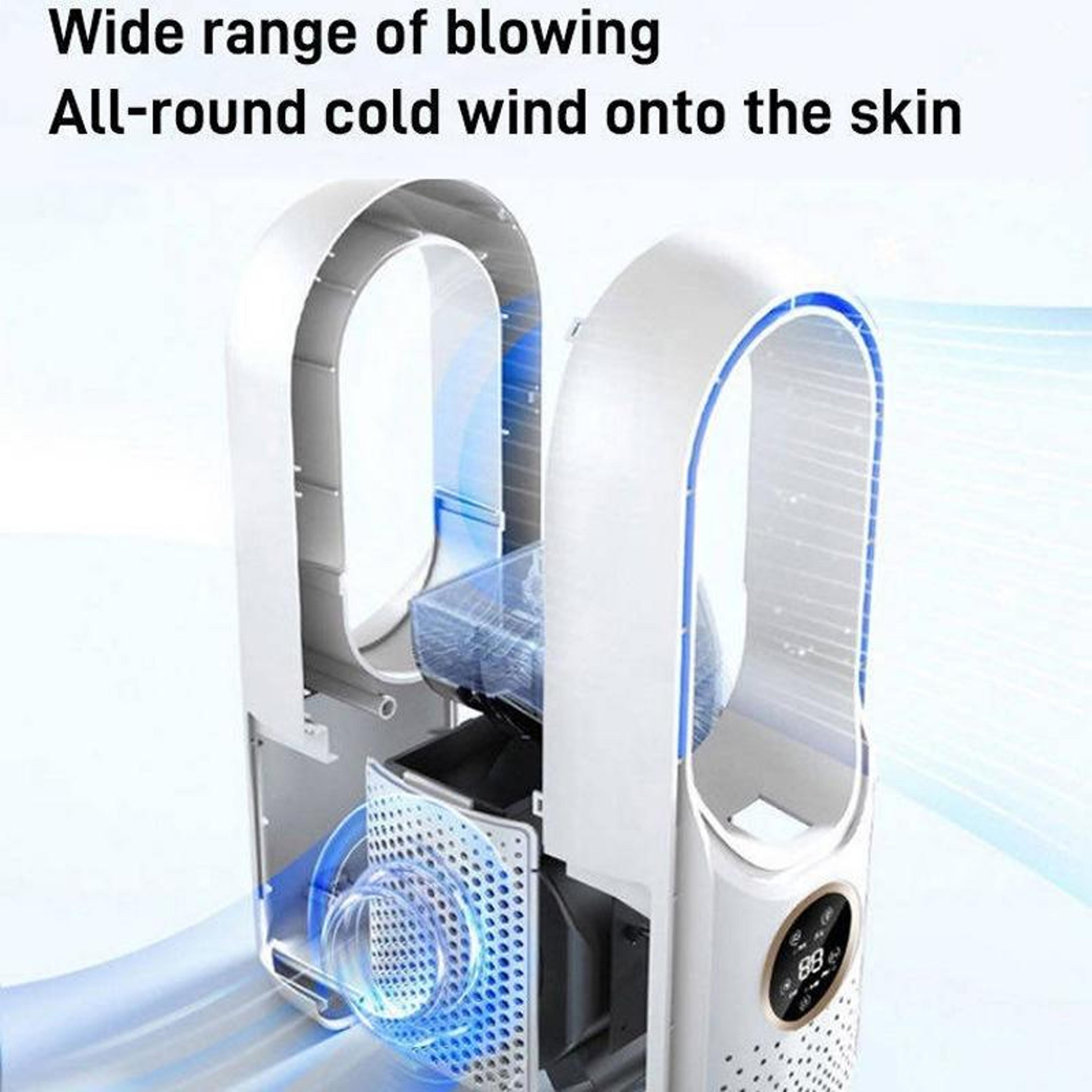Bladeless Desk Humidifying Fan With LED Light 6 Speed USB Quiet Cooling  Timer 7