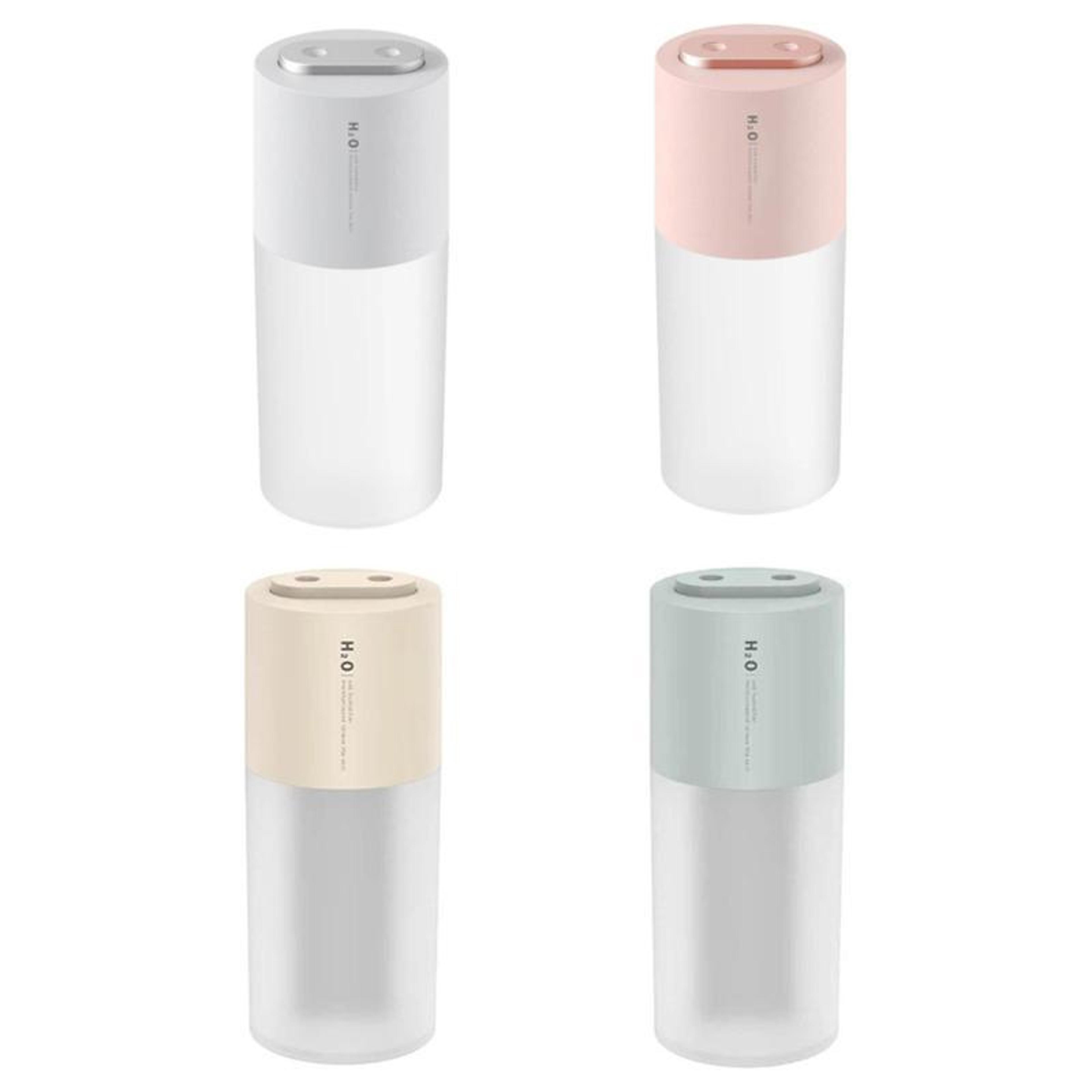 portable dual spray usb humidifier with night light mini desk air moisturizer pink